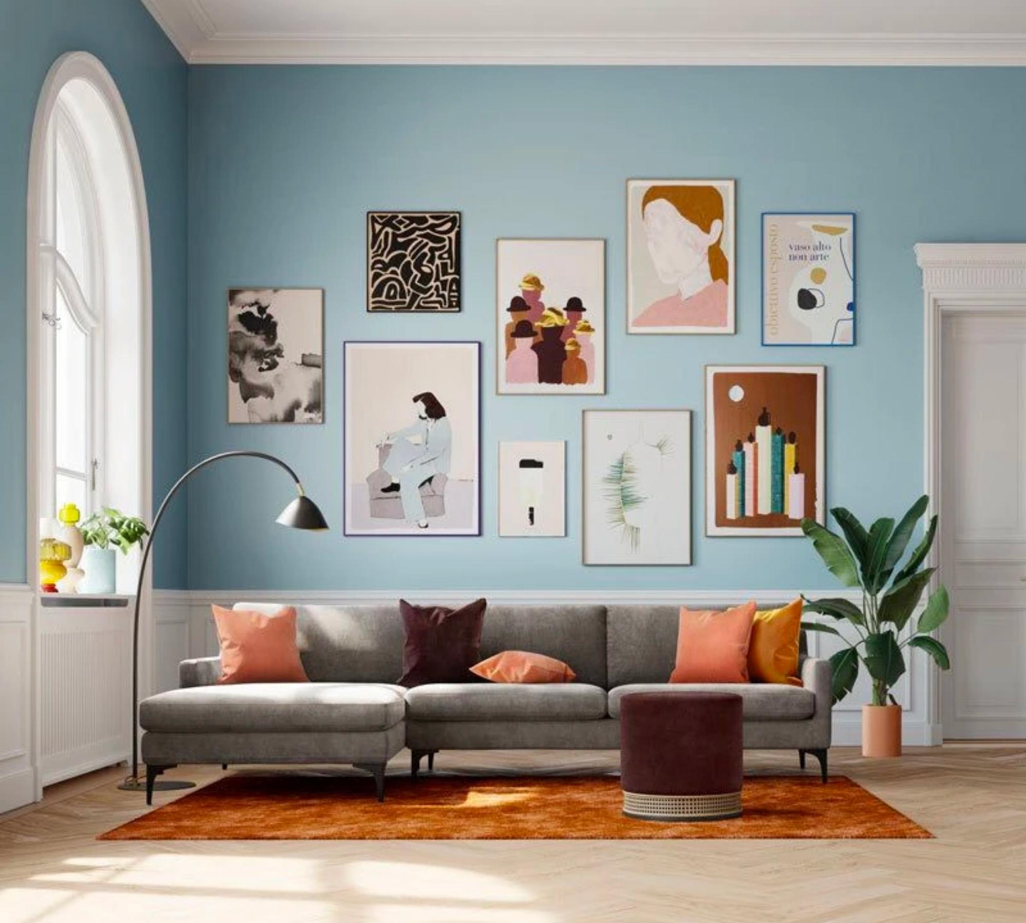 Astha 3-Sitzer Sofa Récamiere Links Danny Steel Grey