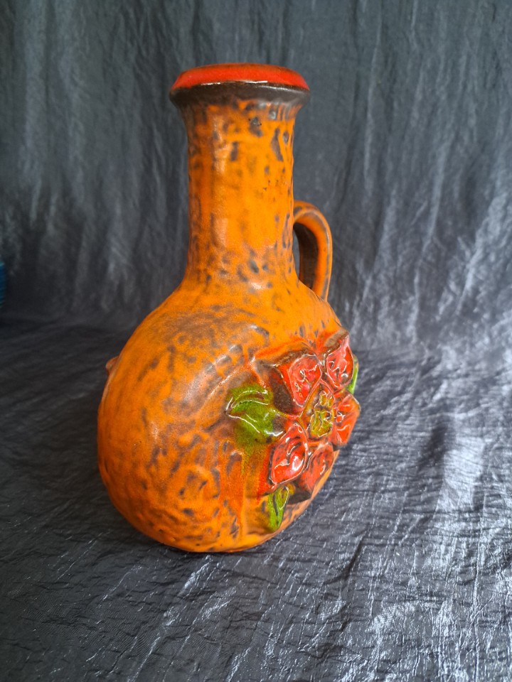 Vintage Vase Keramik Orange