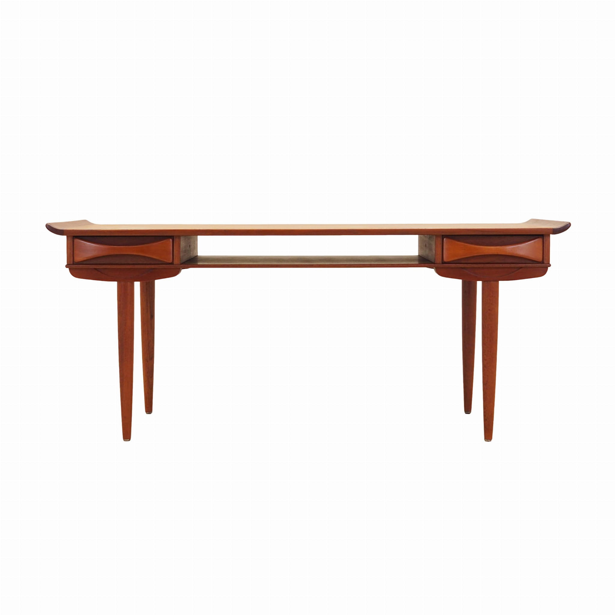 Tavolino da salotto vintage in teak marrone, anni '70