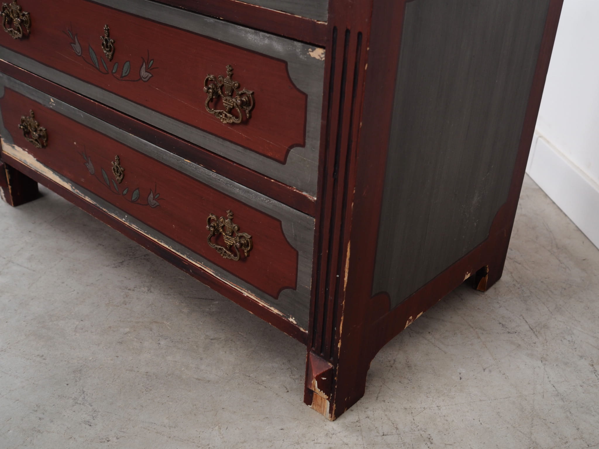 Vintage chest of drawers Pine wood Brown 1950s