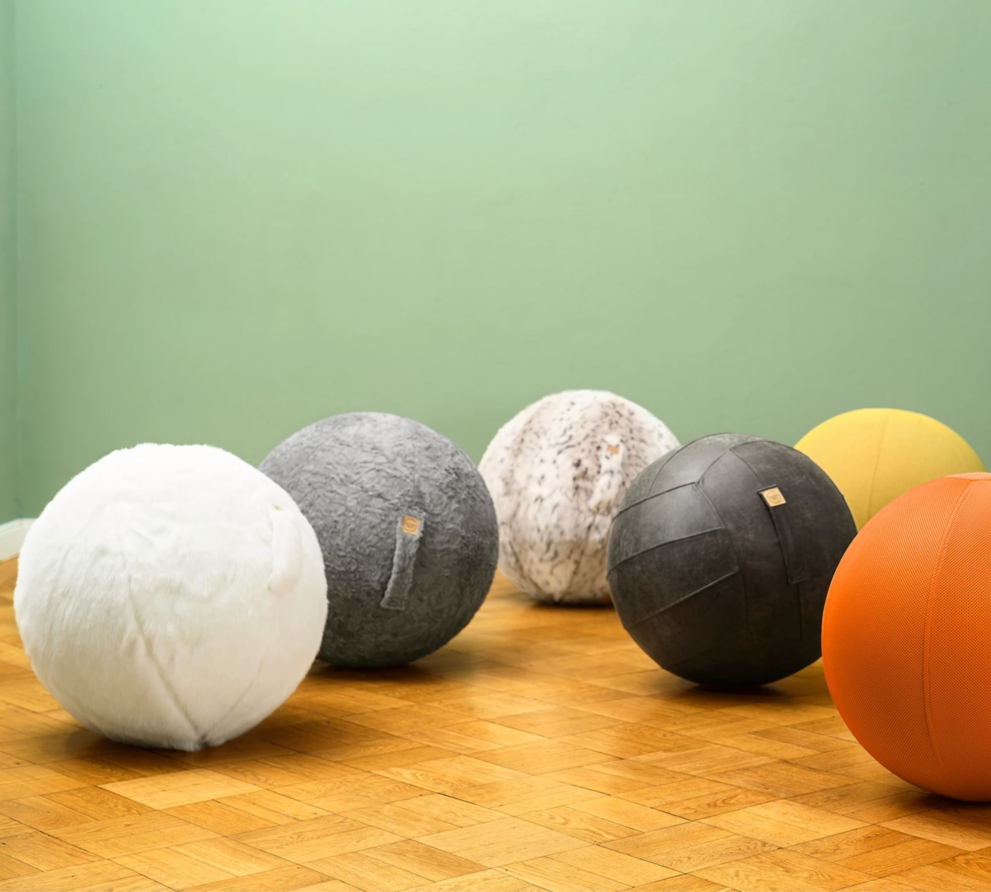 Sitzball Webstoff Safrangelb
