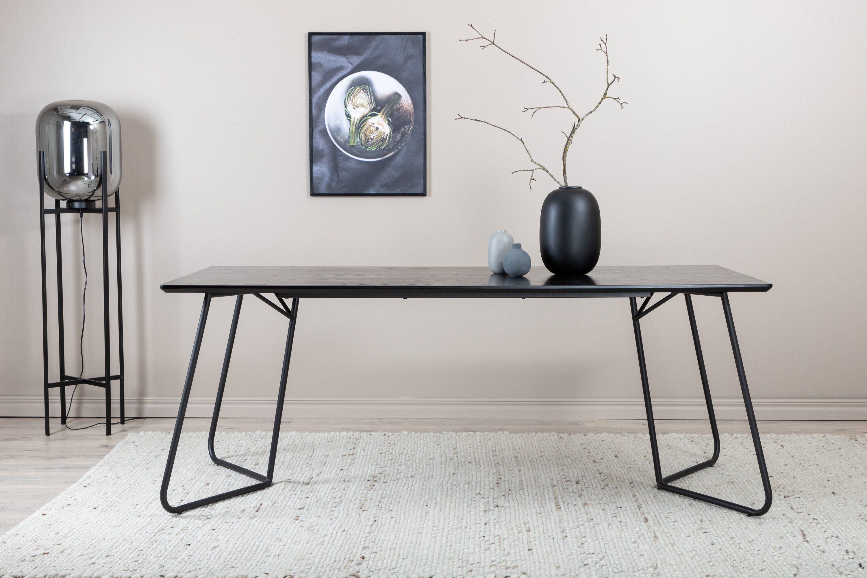 Petra Dining Table Black Black Veneer