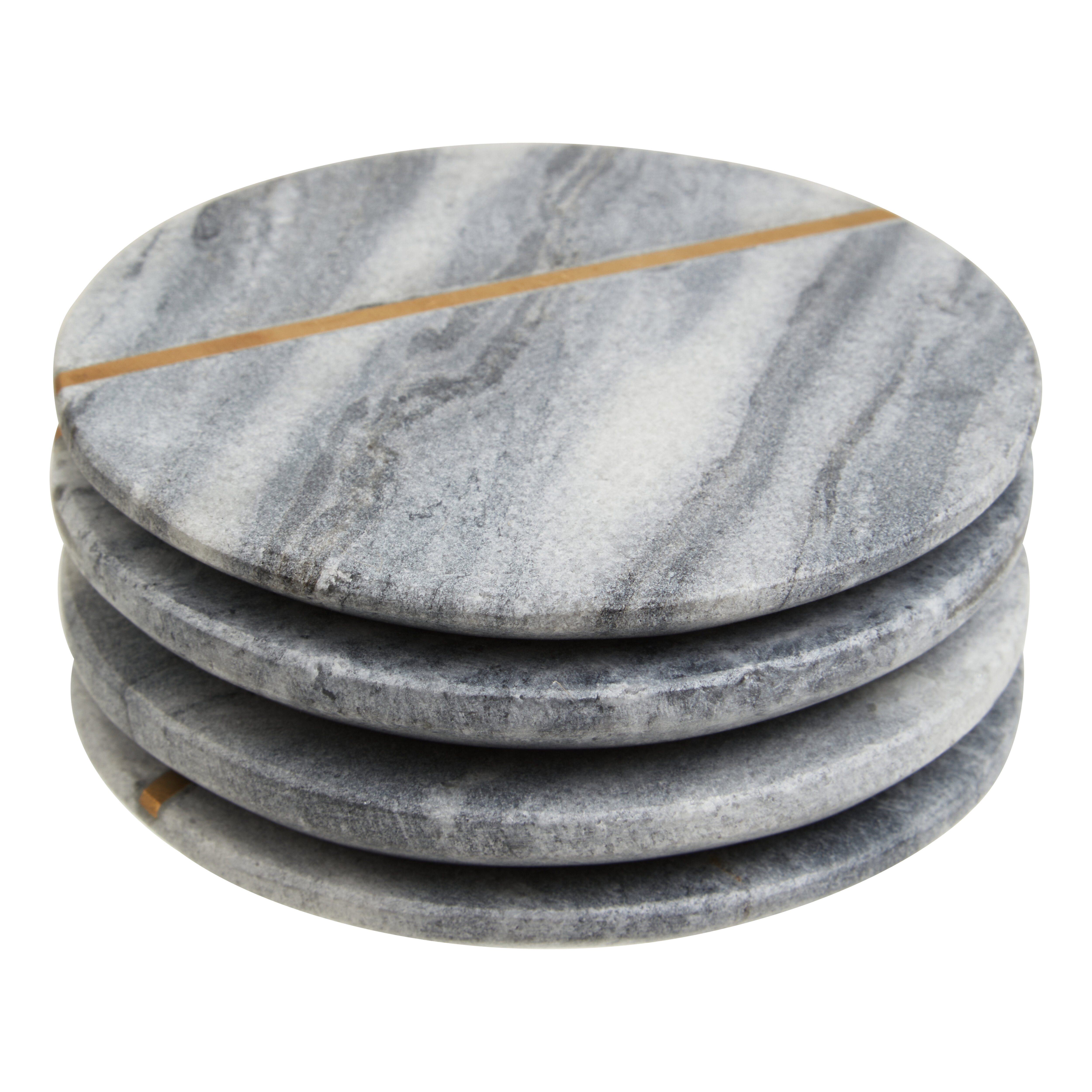 4x Kira Grey Marble Untersetzer
