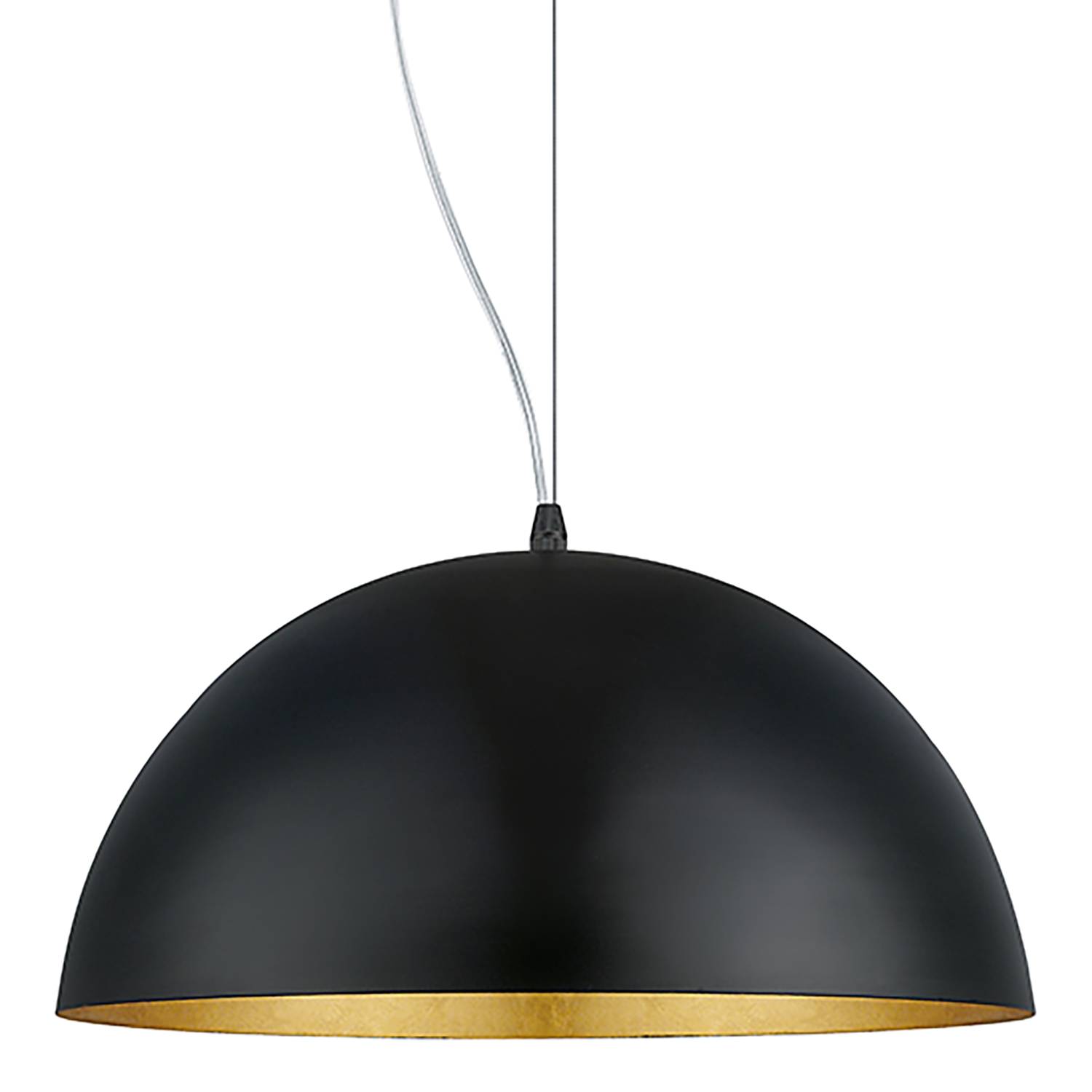 Pendant lamp Gaetano Steel 1-light Black Gold Ø 38 cm