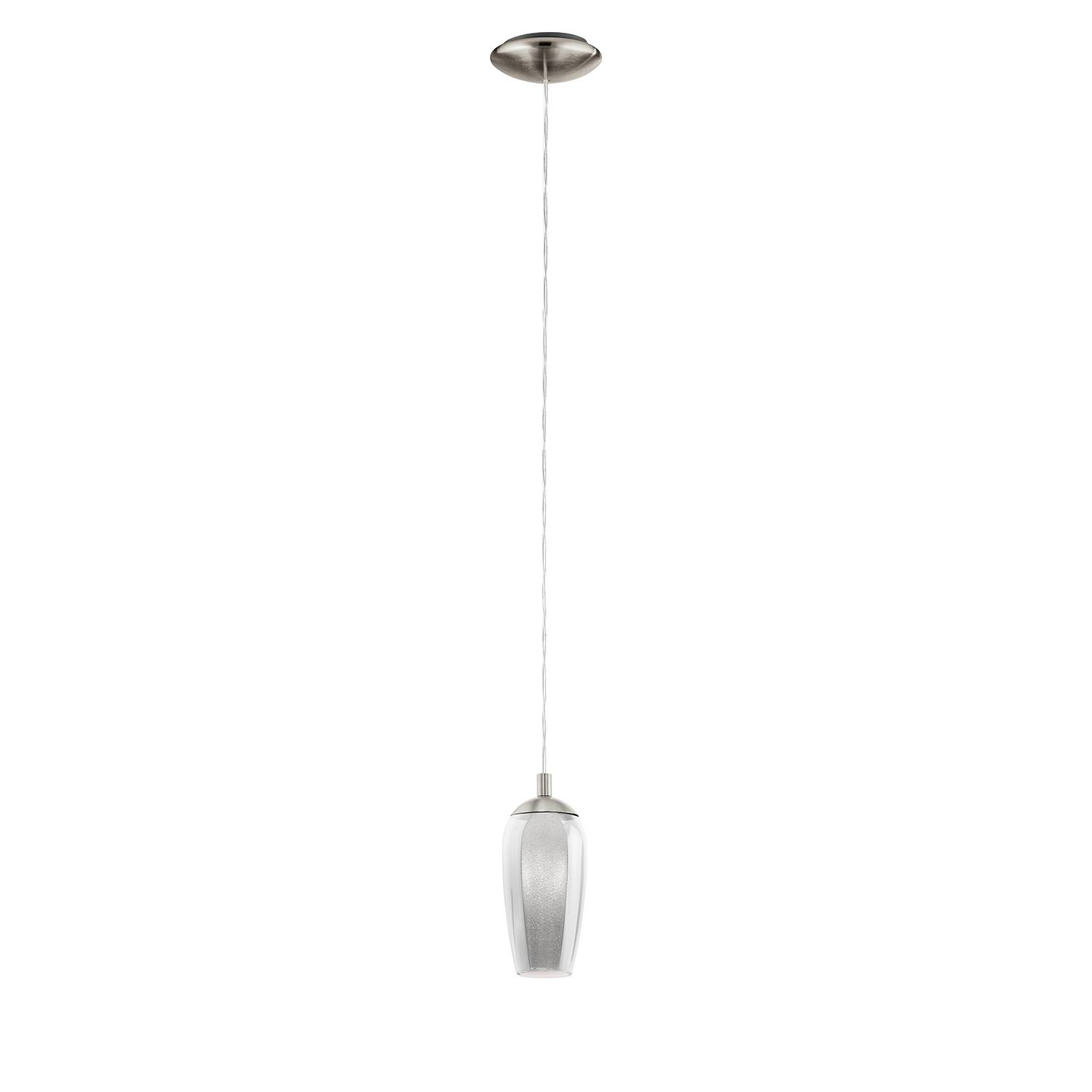 Farsala I LED-Pendelleuchte Glas Stahl 1-flammig