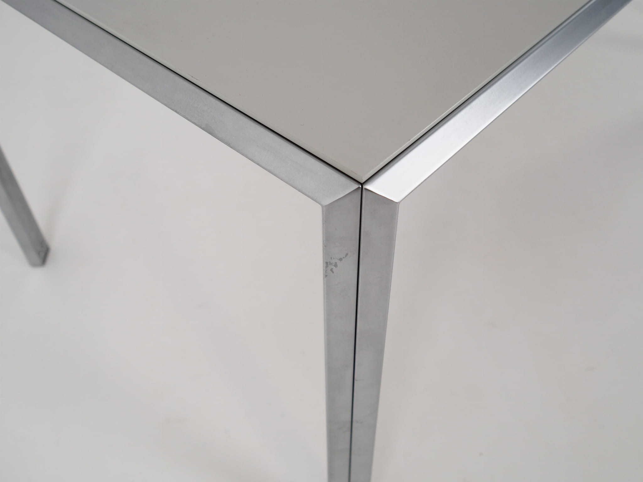 Vintage Table Aluminum Grey 1980s