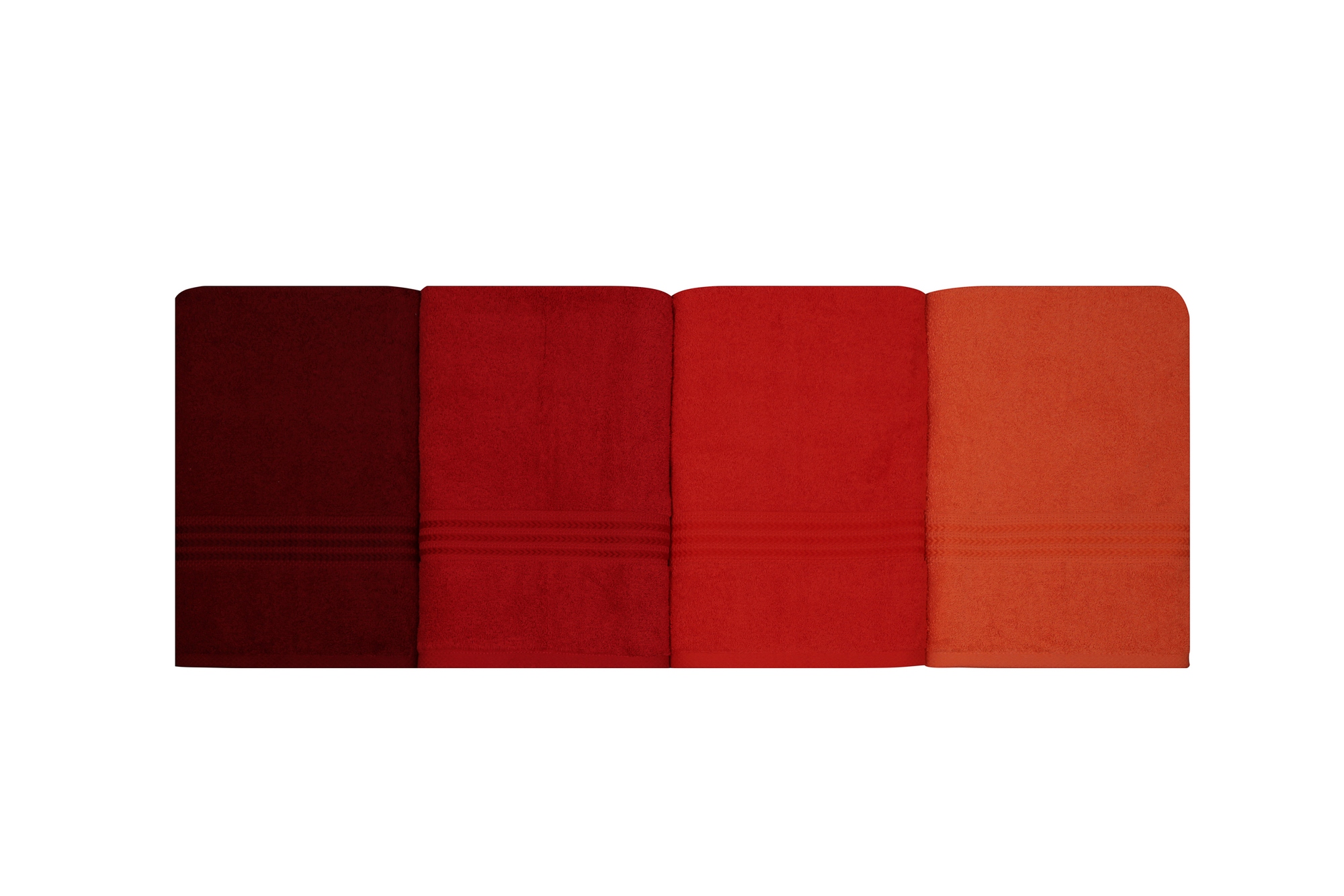 4x Rainbow Bath Towels Cotton Red