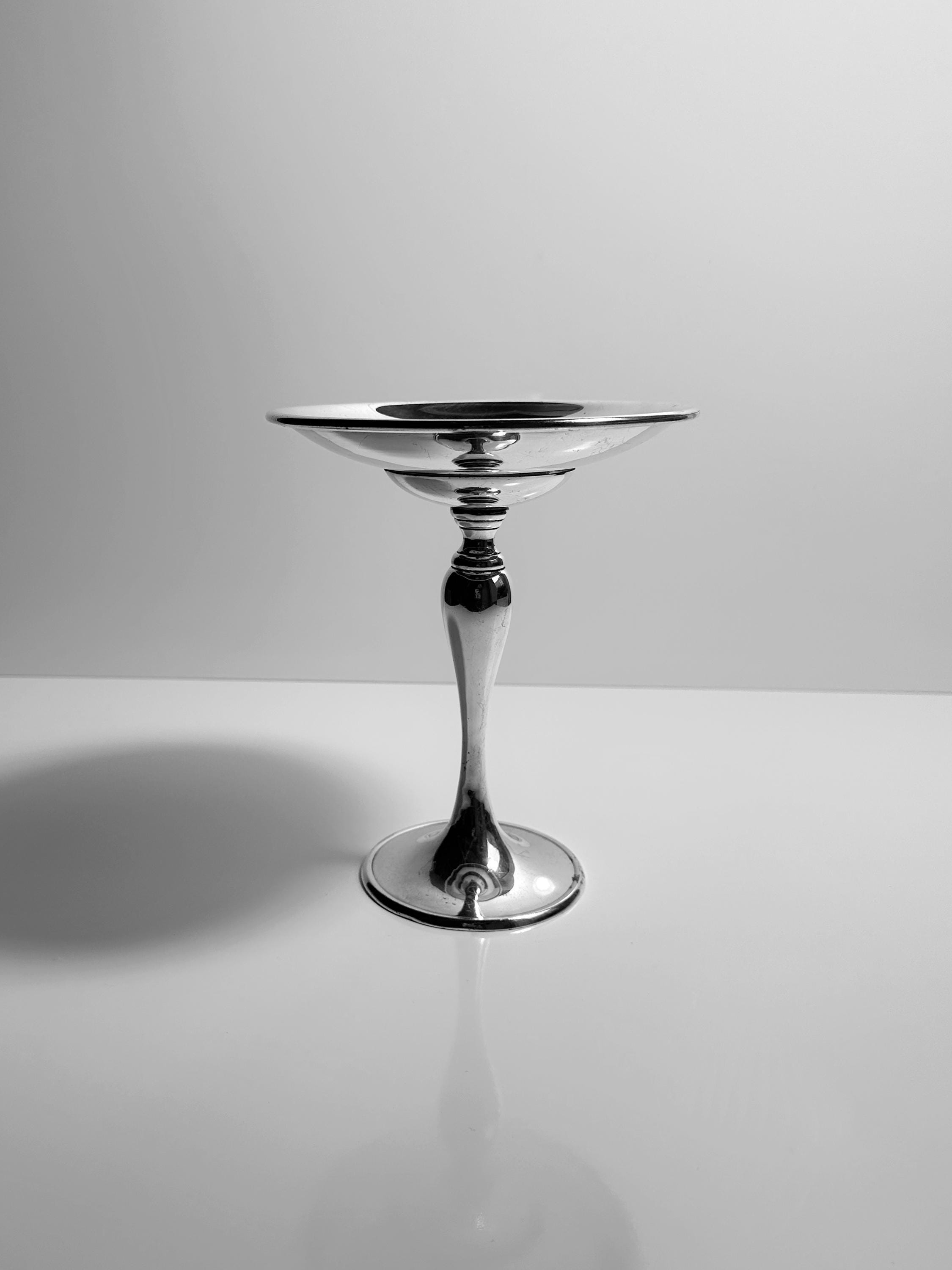 Fußschale Metal Silber 1980er Jahre