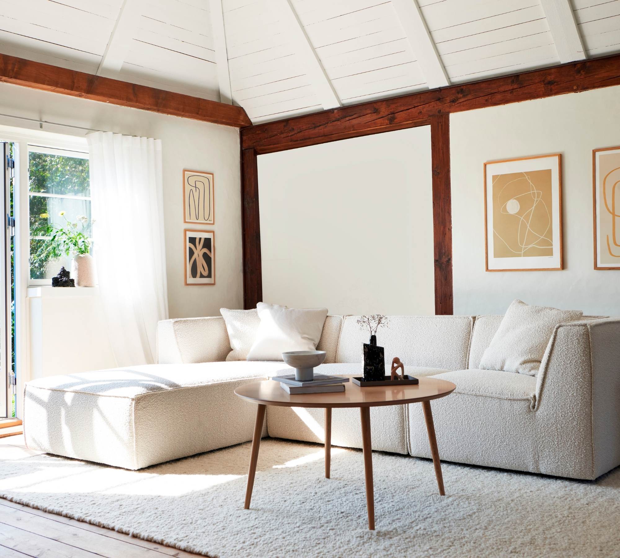 Dane Récamiere Links Bouclé Maya Creme