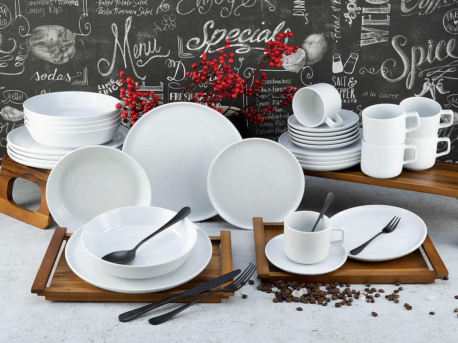 Kombiservice Chef Collection 30er Set Porzellan Weiß 