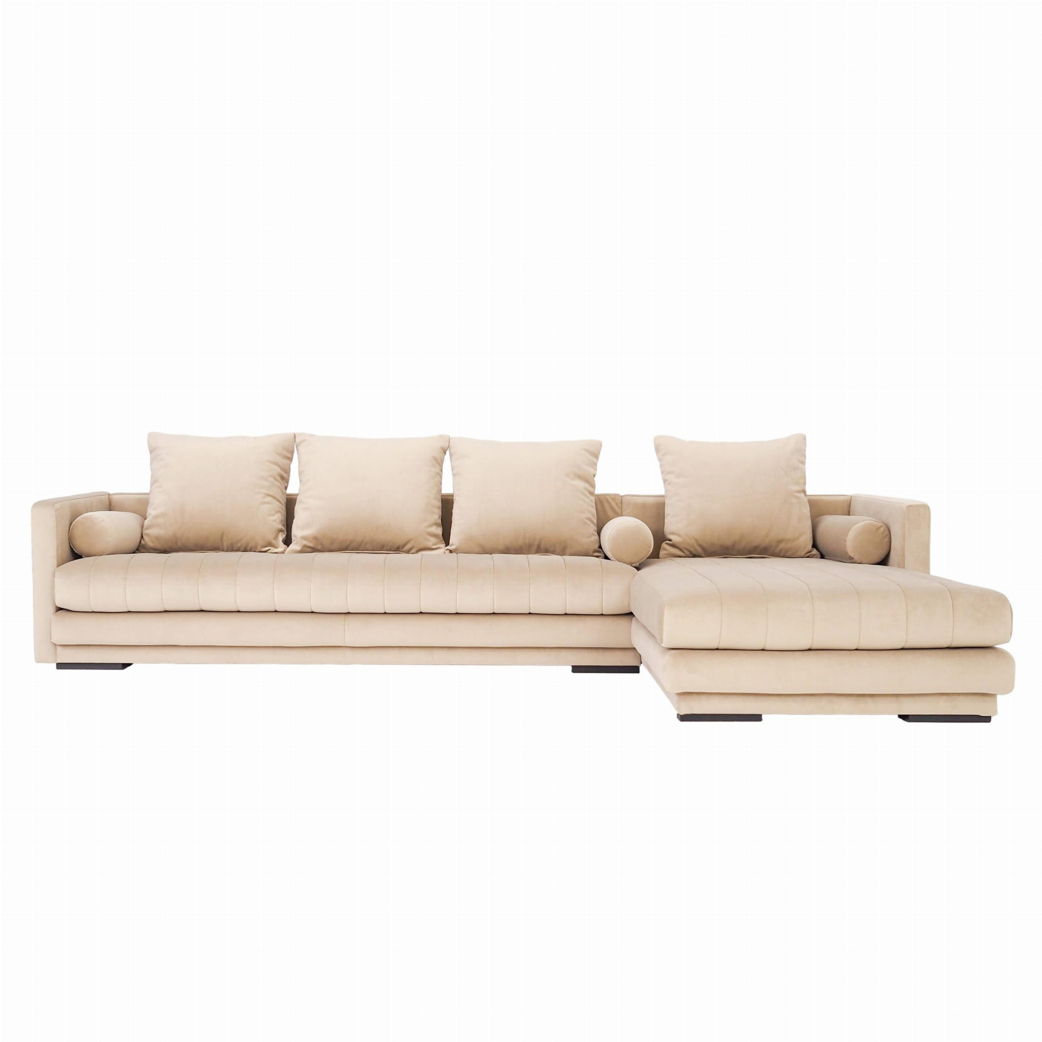 Copenhagen Corner Sofa 4-Seater Beige Velour