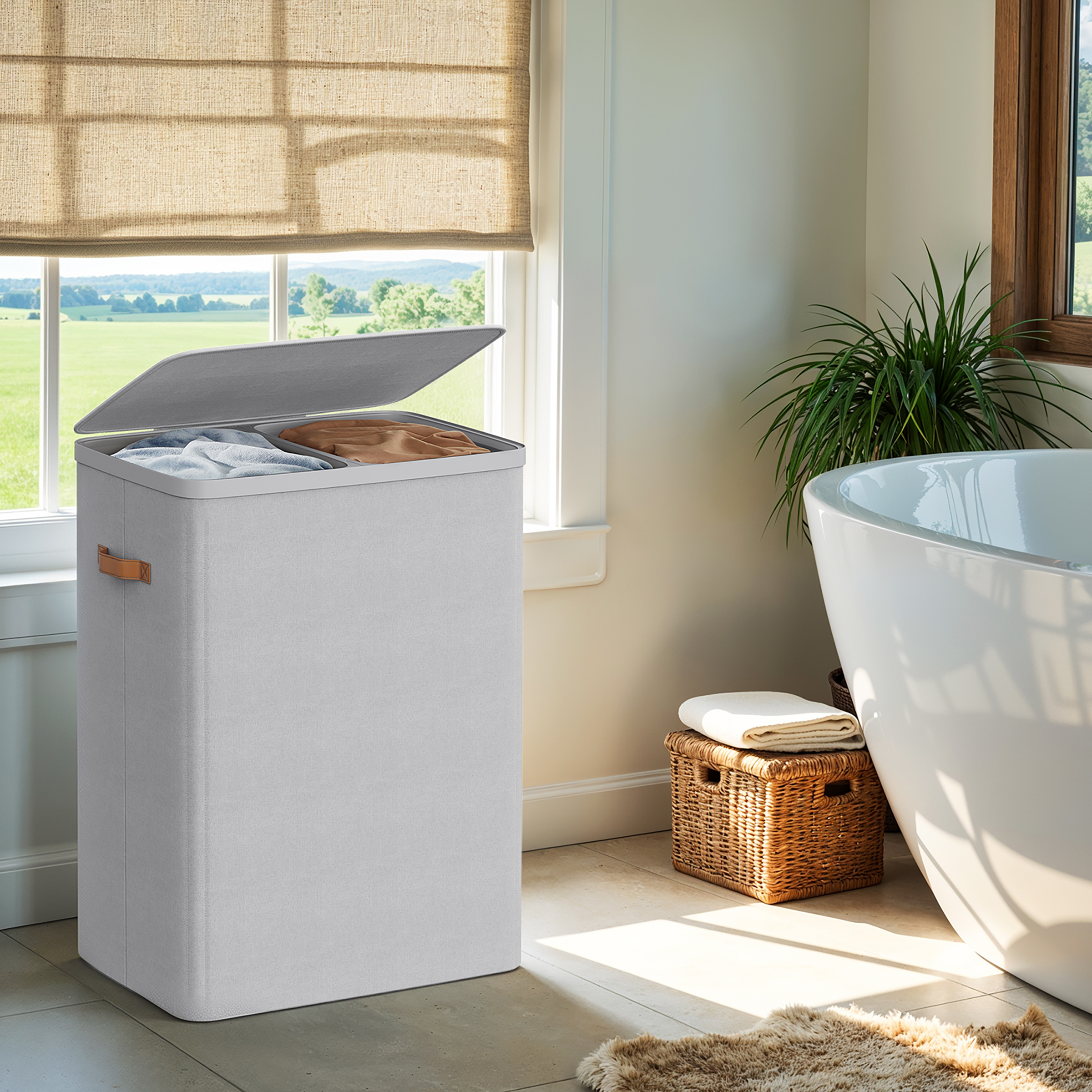 Beola Laundry Basket Polypropylene Grey
