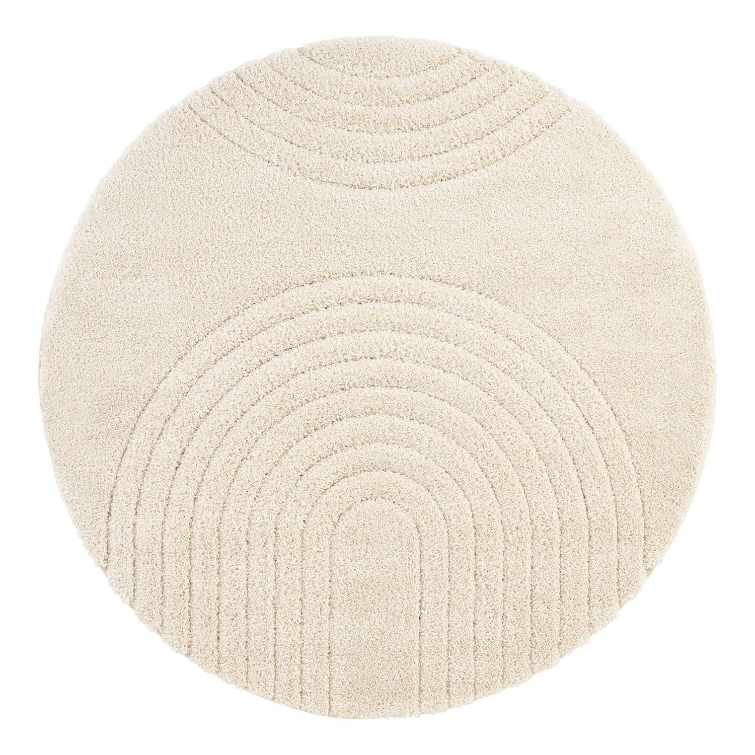 Fergus Hochflorteppich Creme Ø 160cm