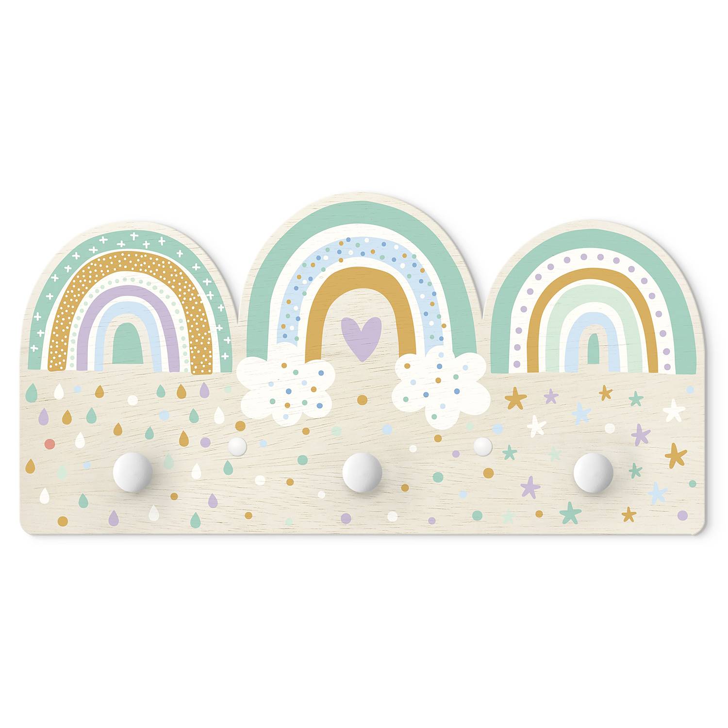 Kindergarderobe Regenbogen Mehrfarbig