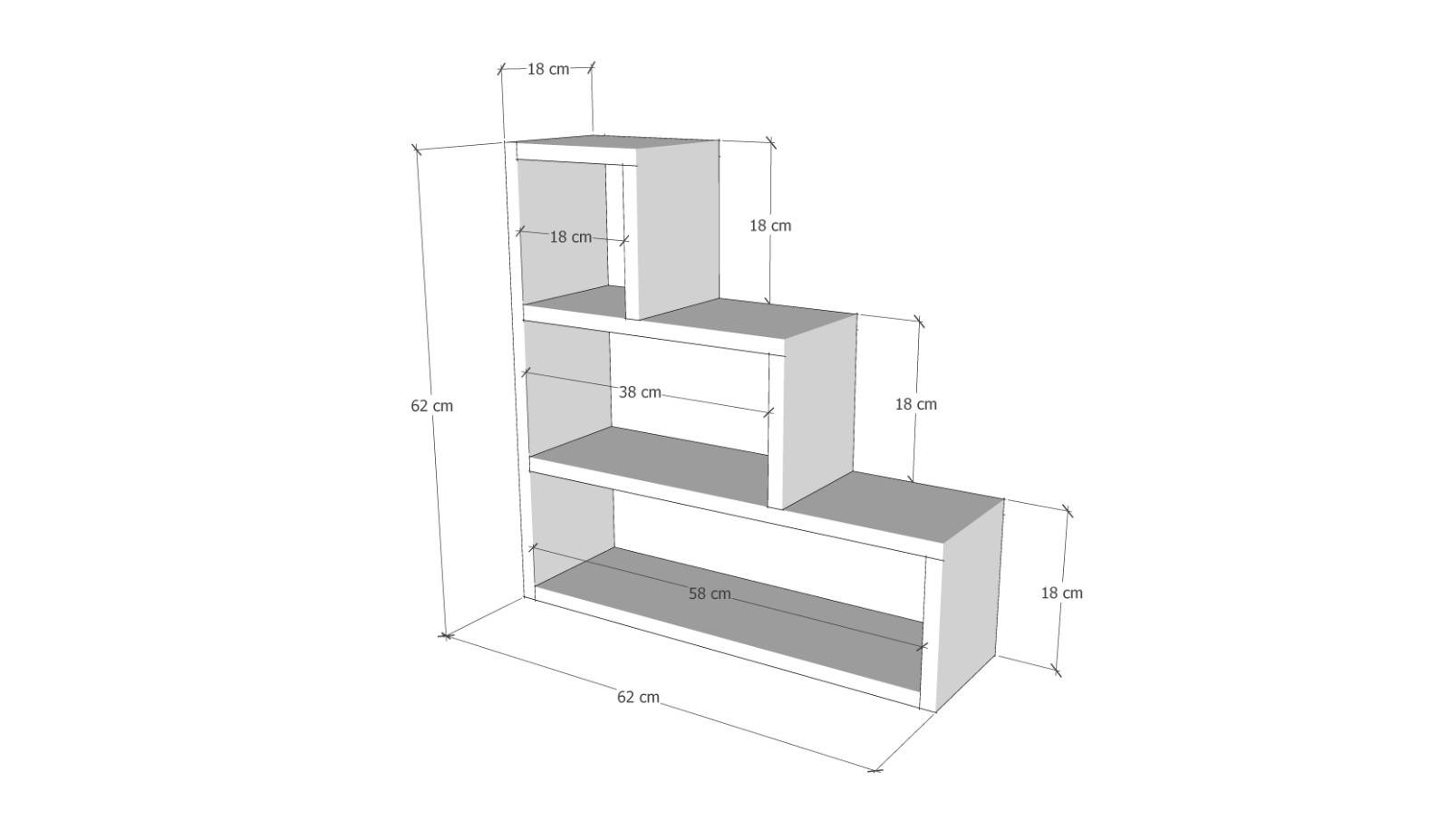 Pyramid Wall Shelf Wood Veneer White