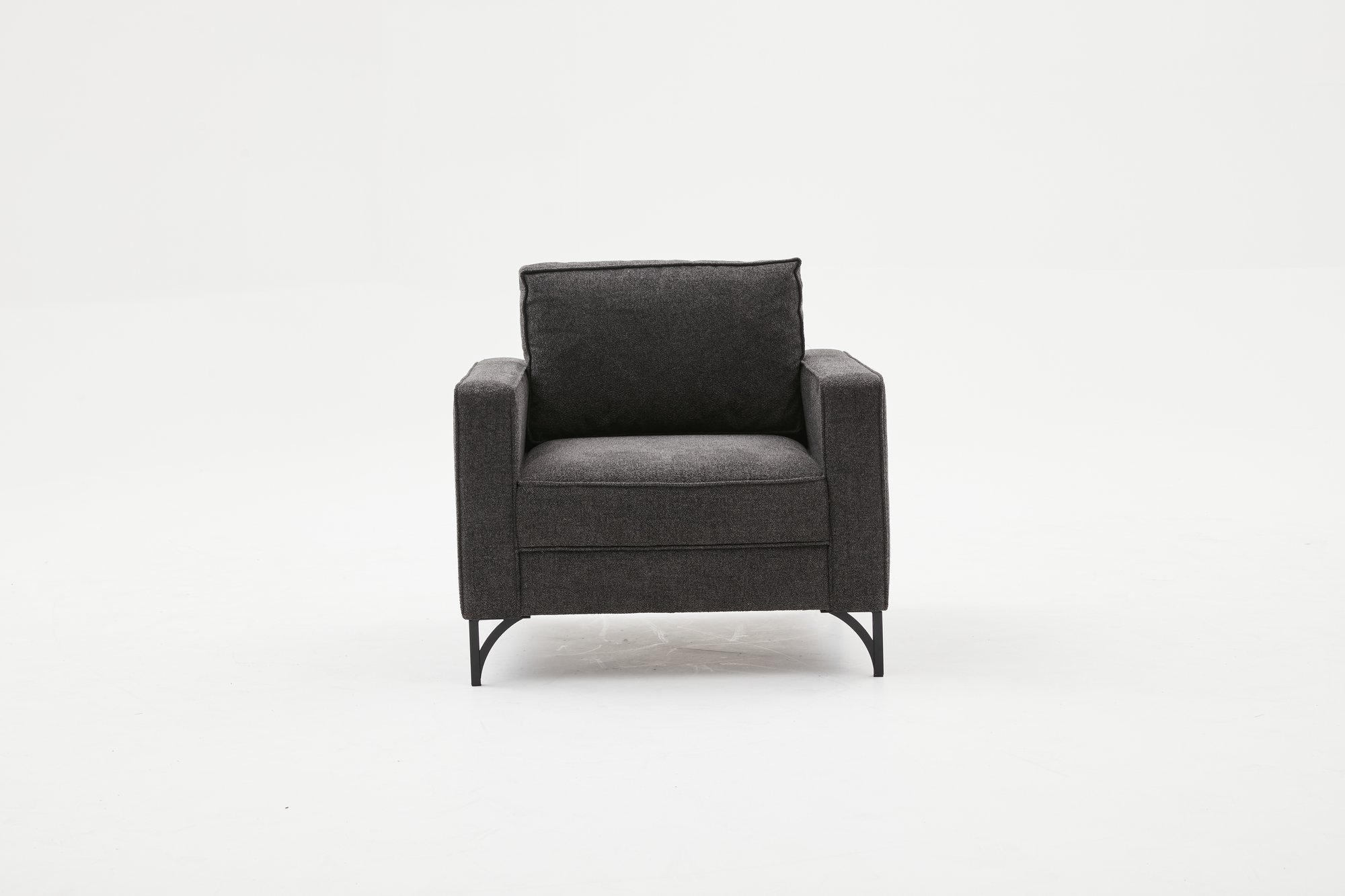 Lima armchair anthracite with black legs