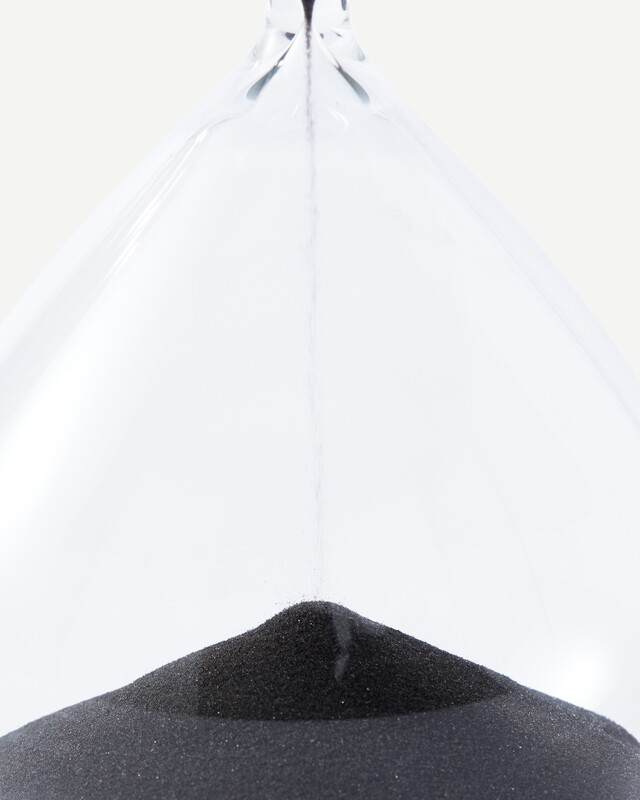 Sanduhr Ball Glas Transparent Schwarz