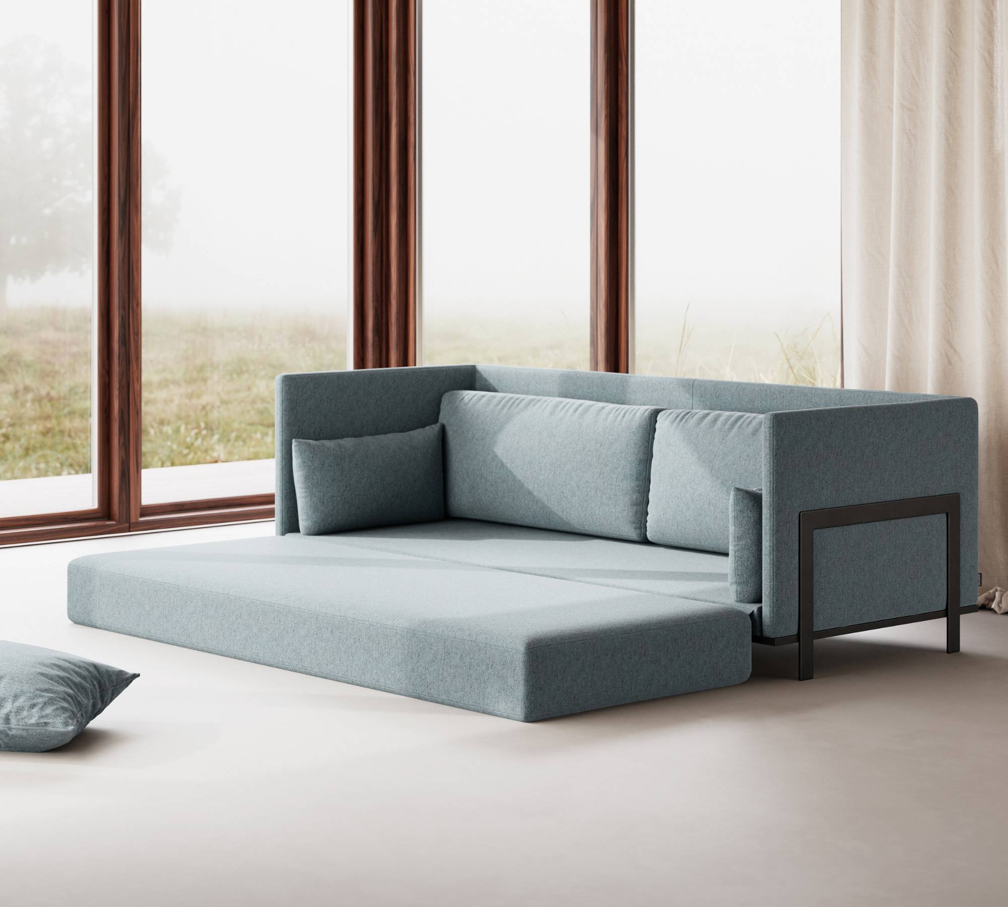 Chill by SLS Sofa 3-Sitzer Velour Lux Dark Green
