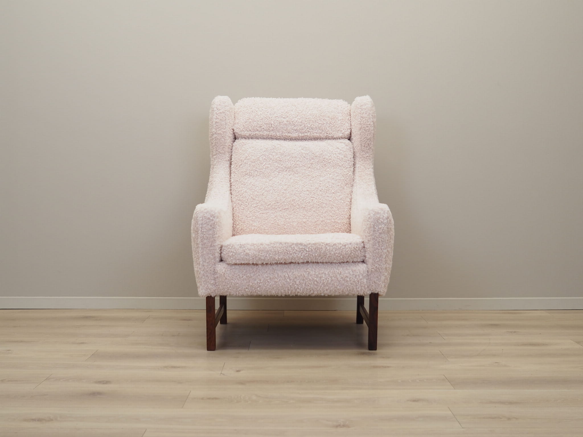 Chair Textile Wood Cream 1970s