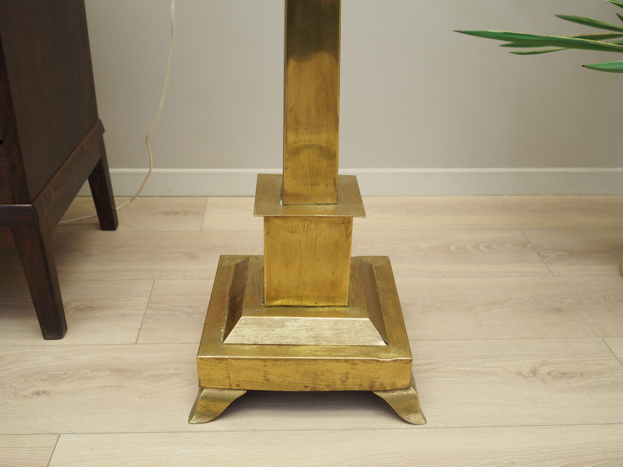 Lampada da terra ottone oro anni '60