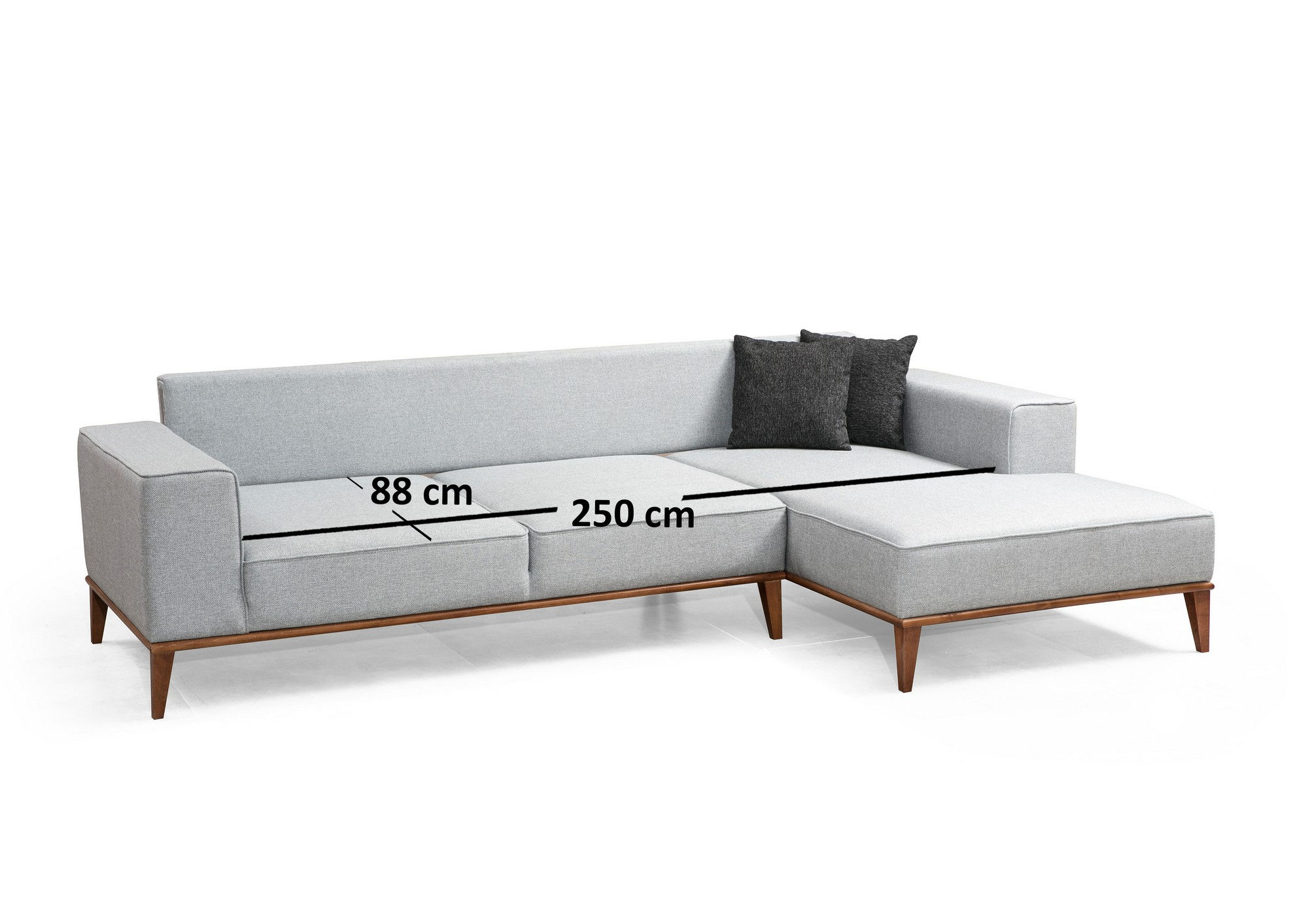 Montana Ecksofa Rechts Grau