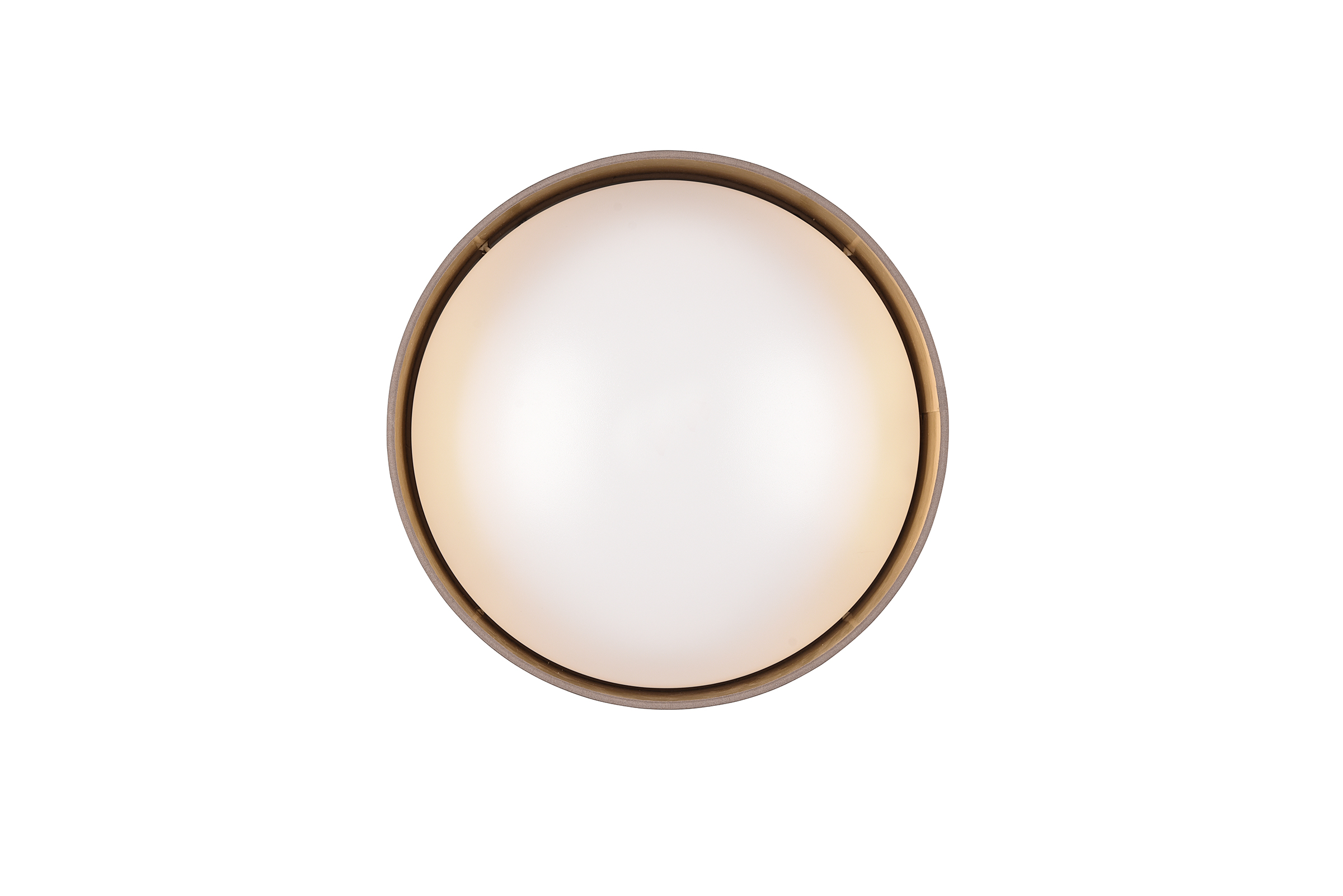 LED-Deckenleuchte Locarno Kunststoff 1-flammig Taupe / Gold