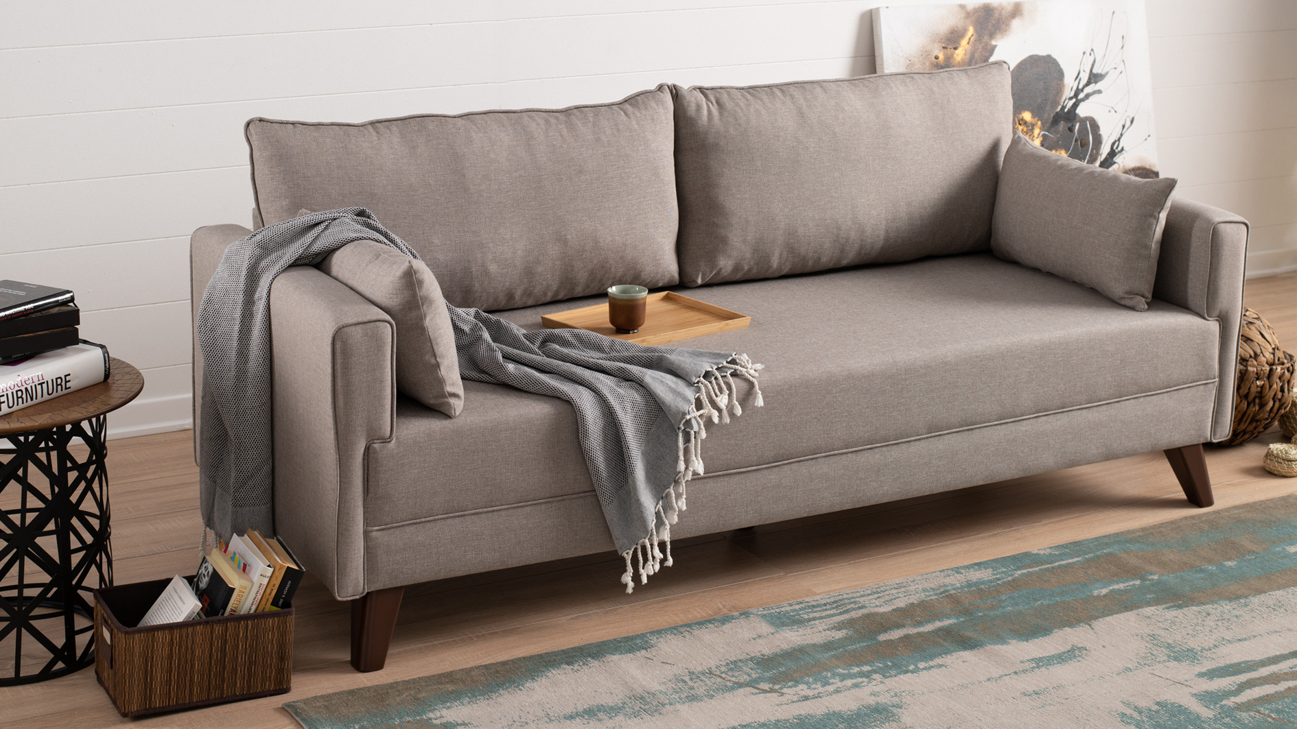 Bella Sofa 3-Sitzer Creme