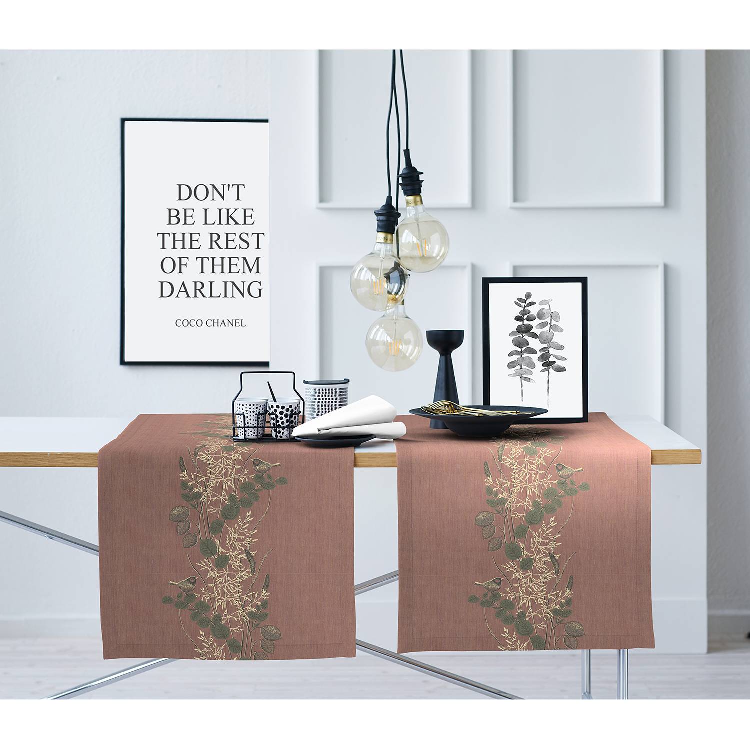 Tischläufer 5250 Polyester / Viskose Rot