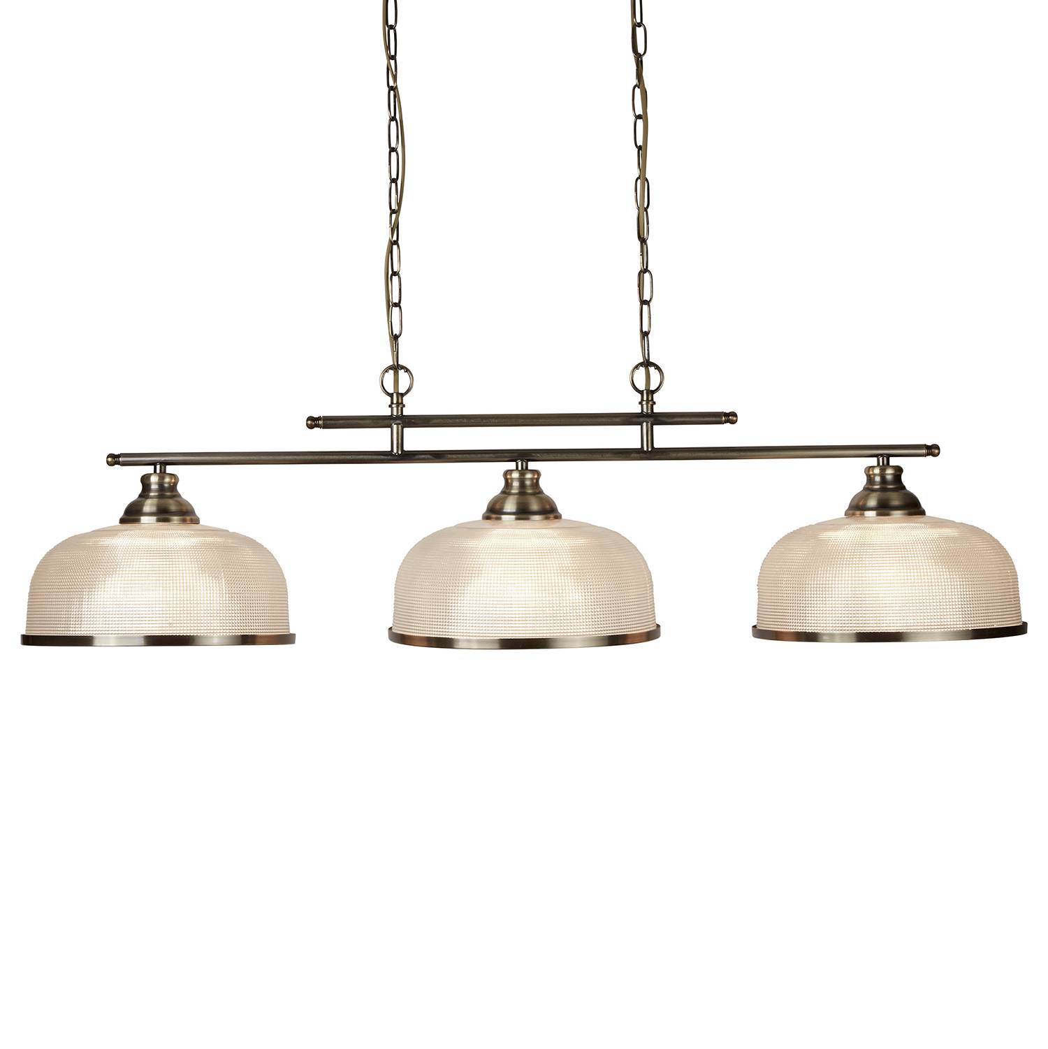 3-Flammig Pendelleuchte Bistro III Glas Stahl