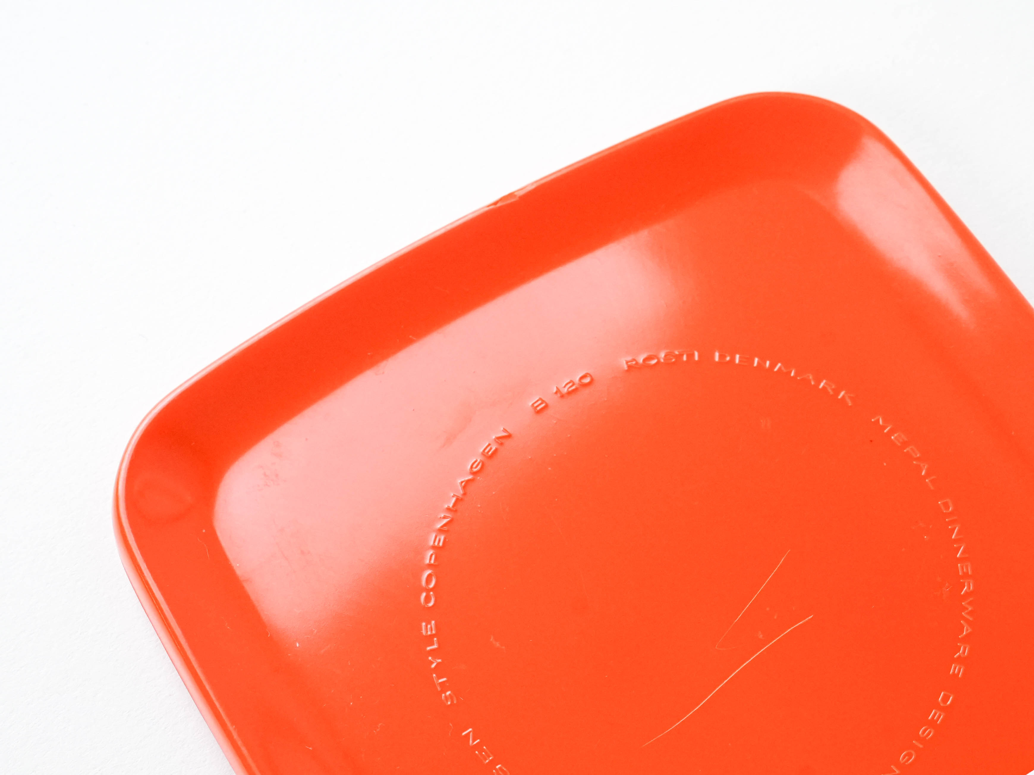 Schneidebrett 1970er Jahre Orange