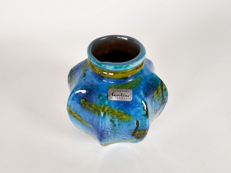 Romimex Keramikvase Mehrfarbig – 15 X 21 X 17 Cm, Mit Griffen, Dekorativ Für Blumen