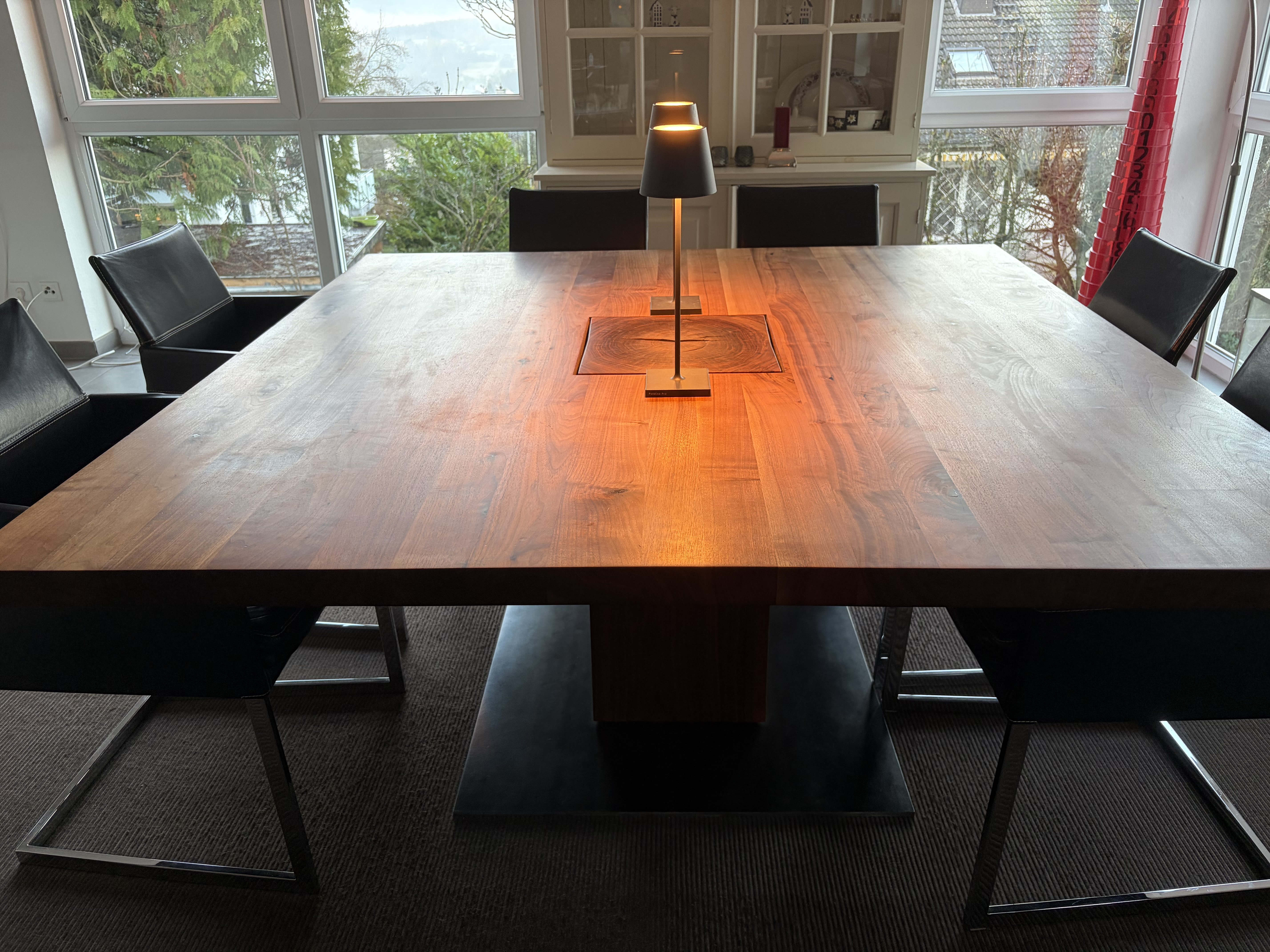 Boss Executive Quadrato Esstisch Holz Braun