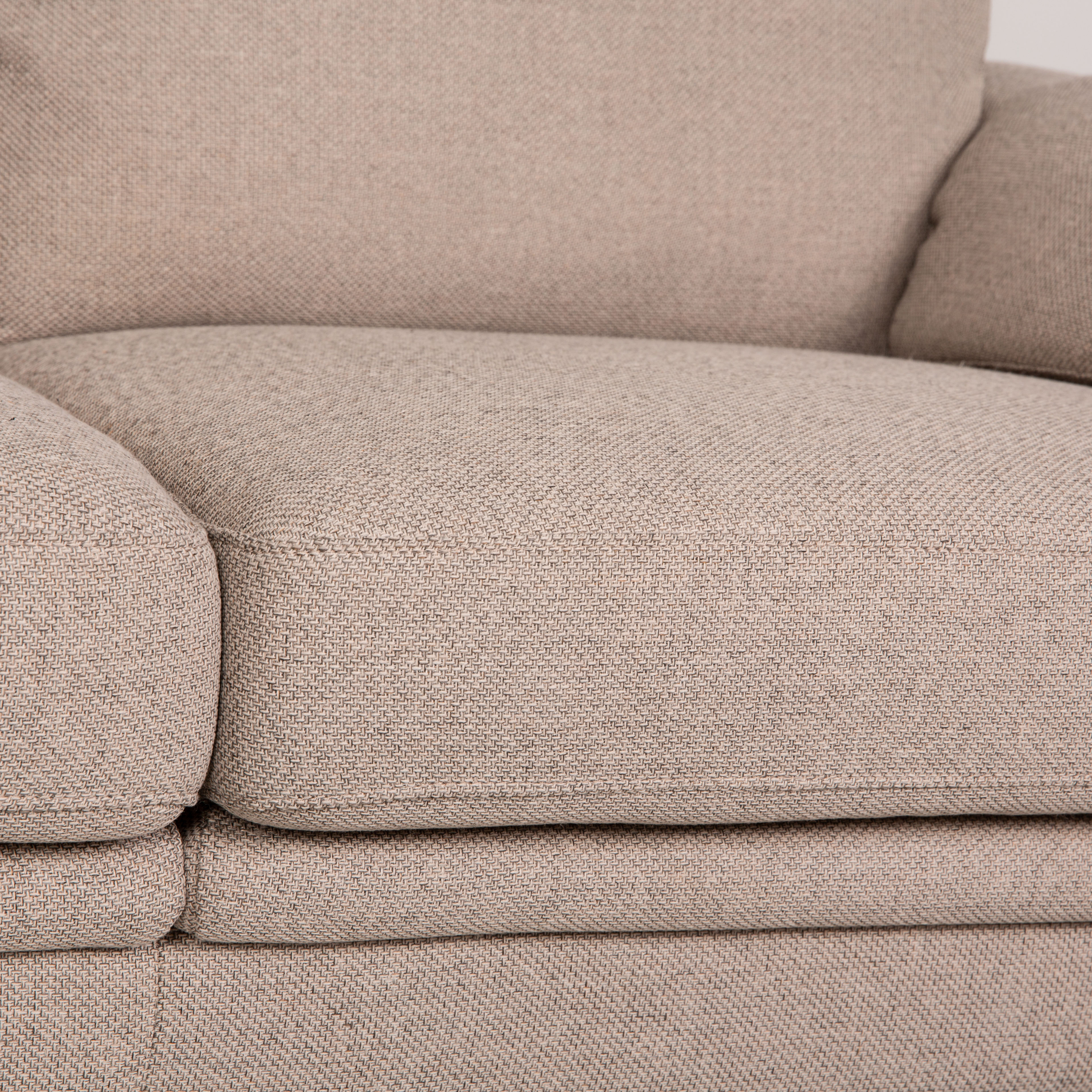 Sofa 3-Sitzer Stoff Beige