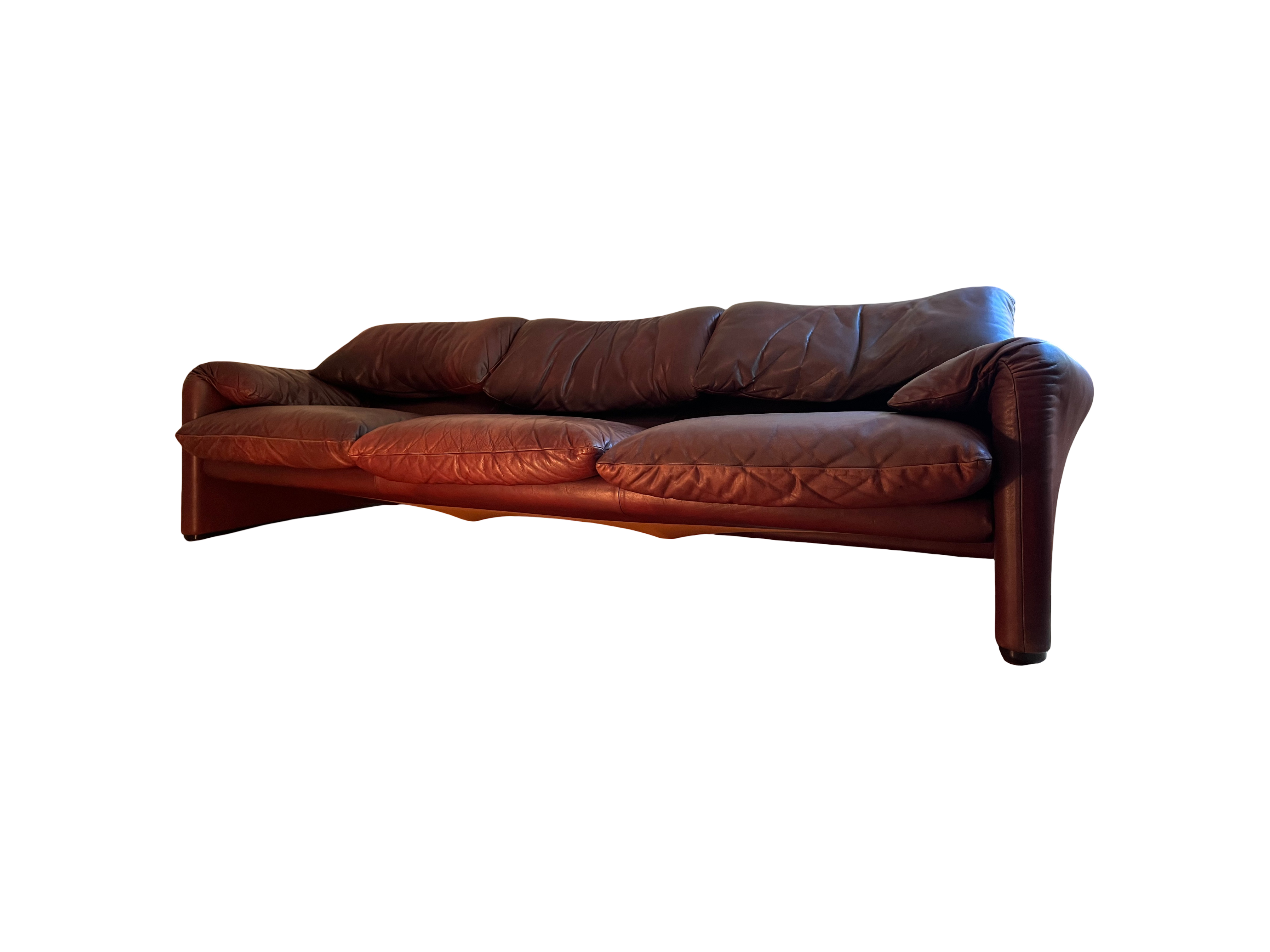 Maralunga 3-Sitzer Sofa Leder