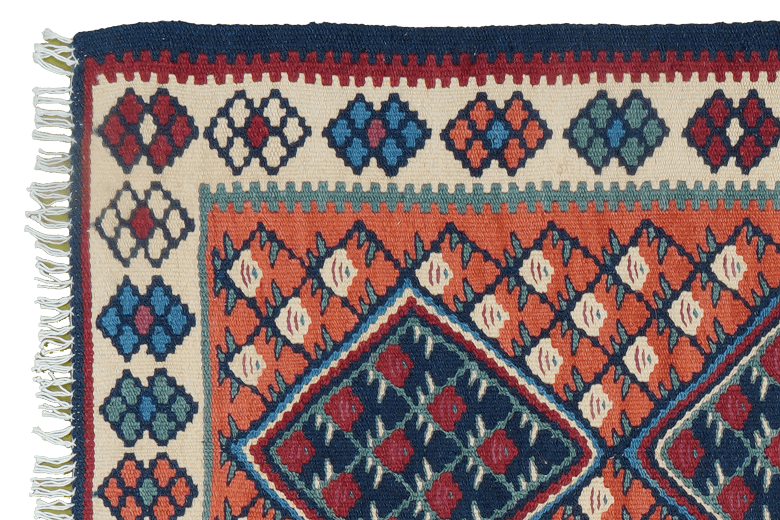 Kilim Senneh Teppich Braun