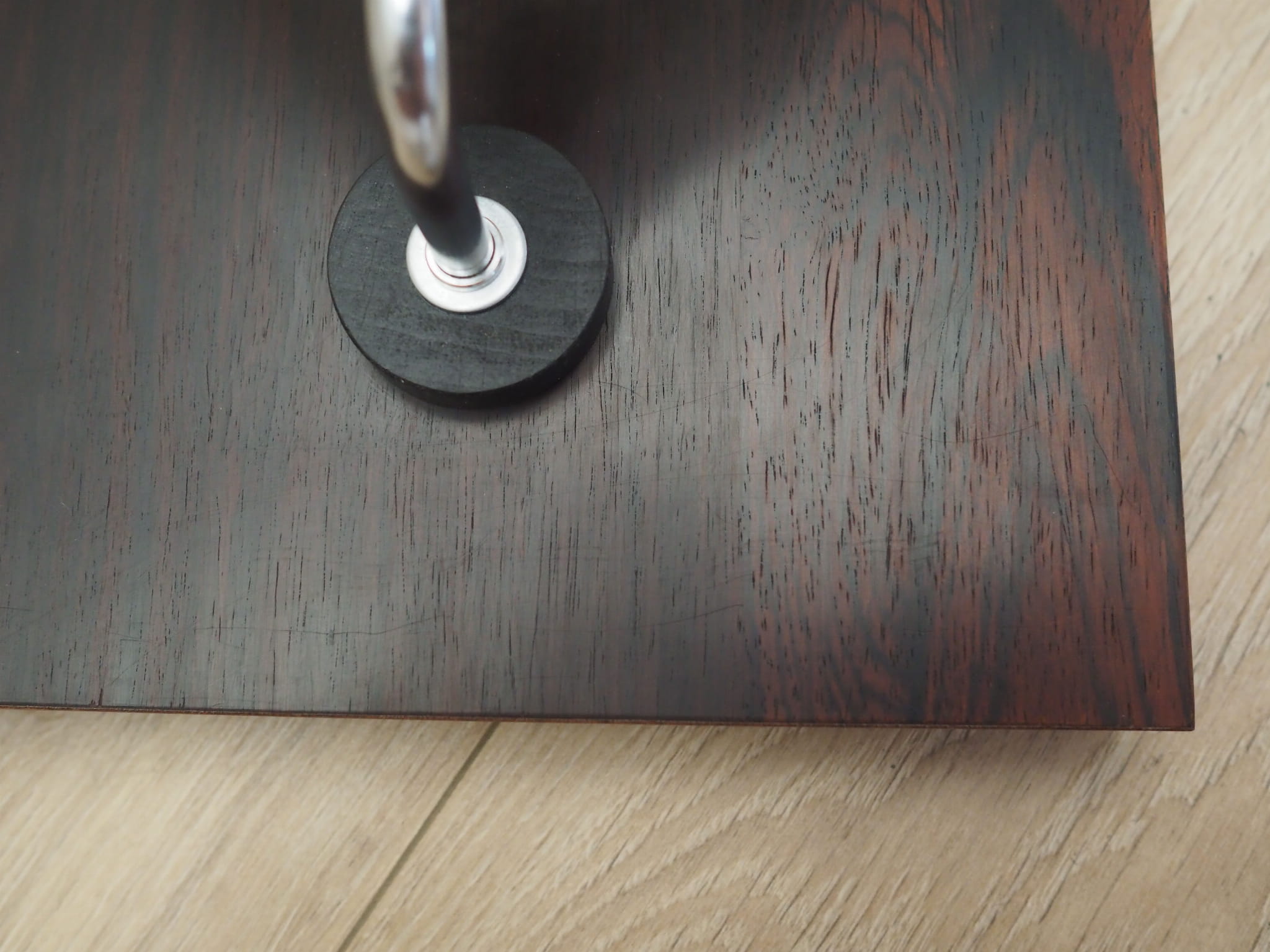 2x Wall lamp glass wood brown 1970s 