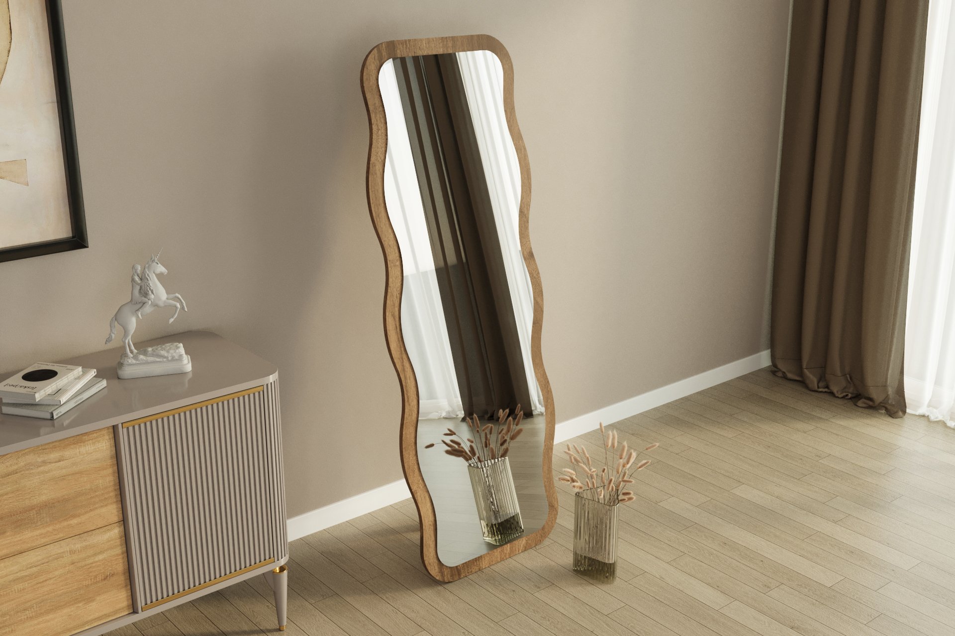 Aror Mirror Walnut