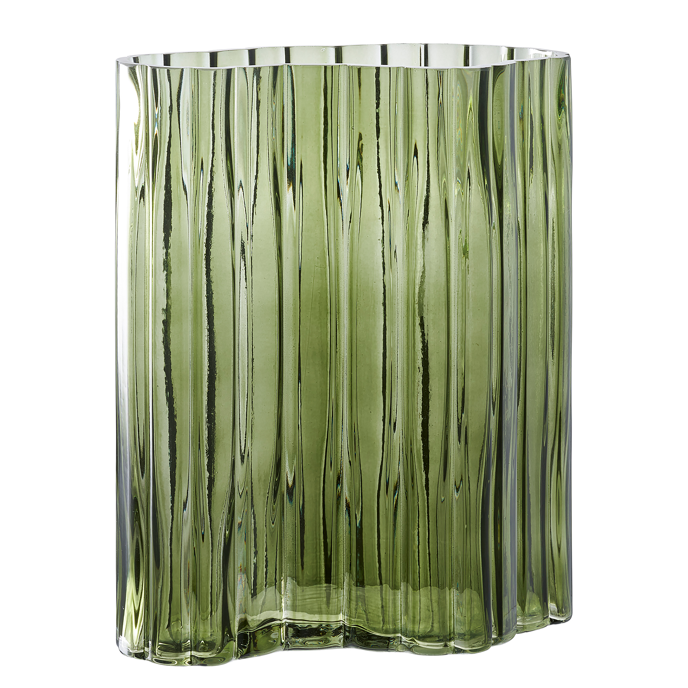 Shaca Vase Grün Farbglas