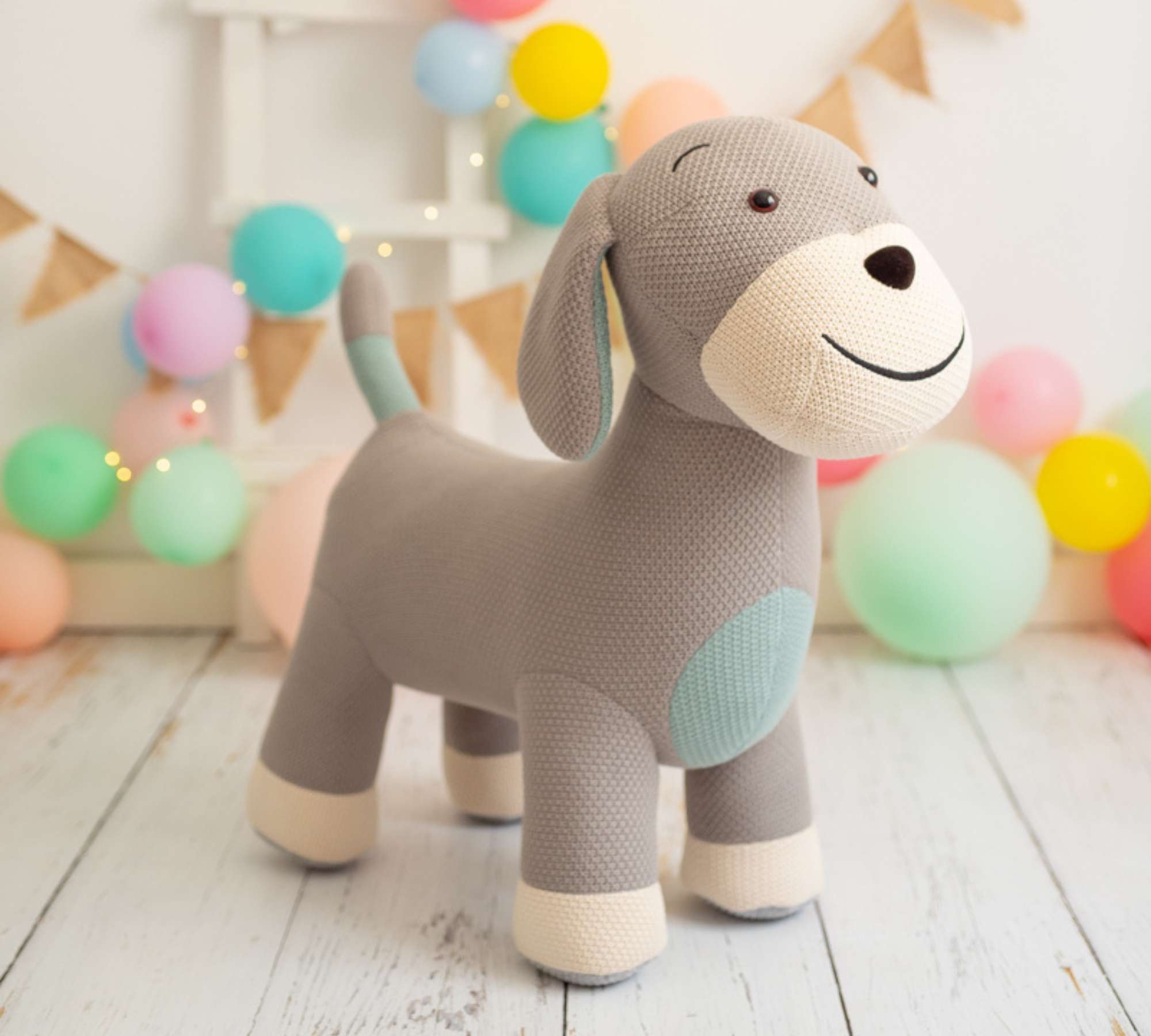 Cocker Maxi plush toy cotton wood grey