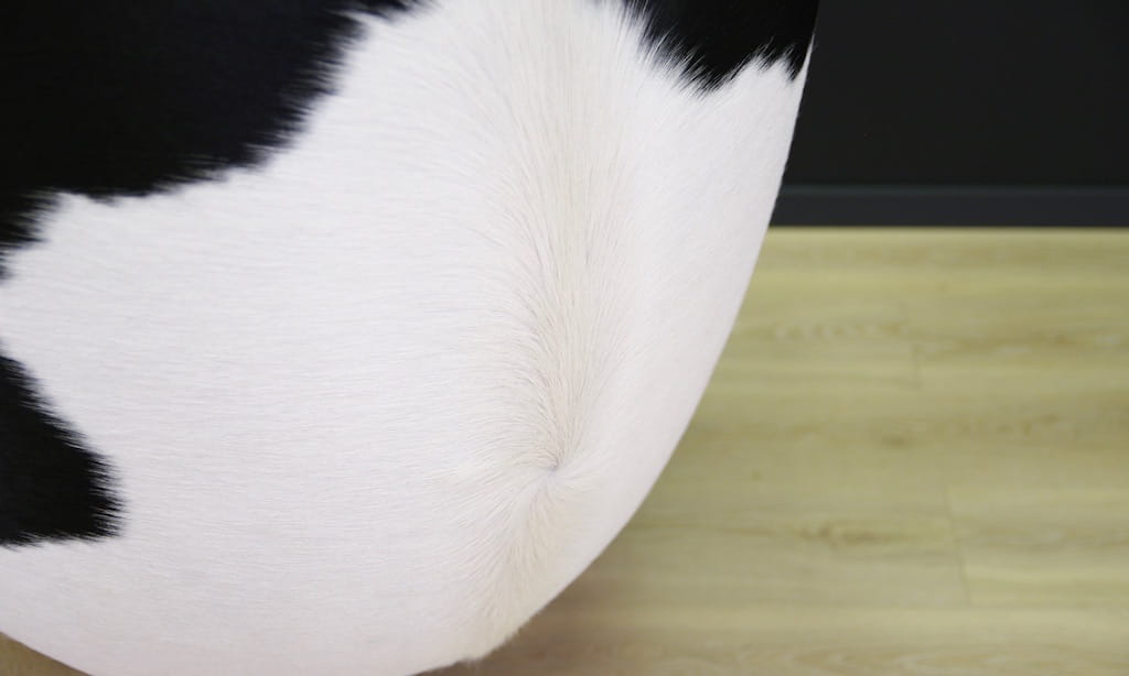 Egg Sessel Leder Arne Jacobsen Weiß Schwarz 