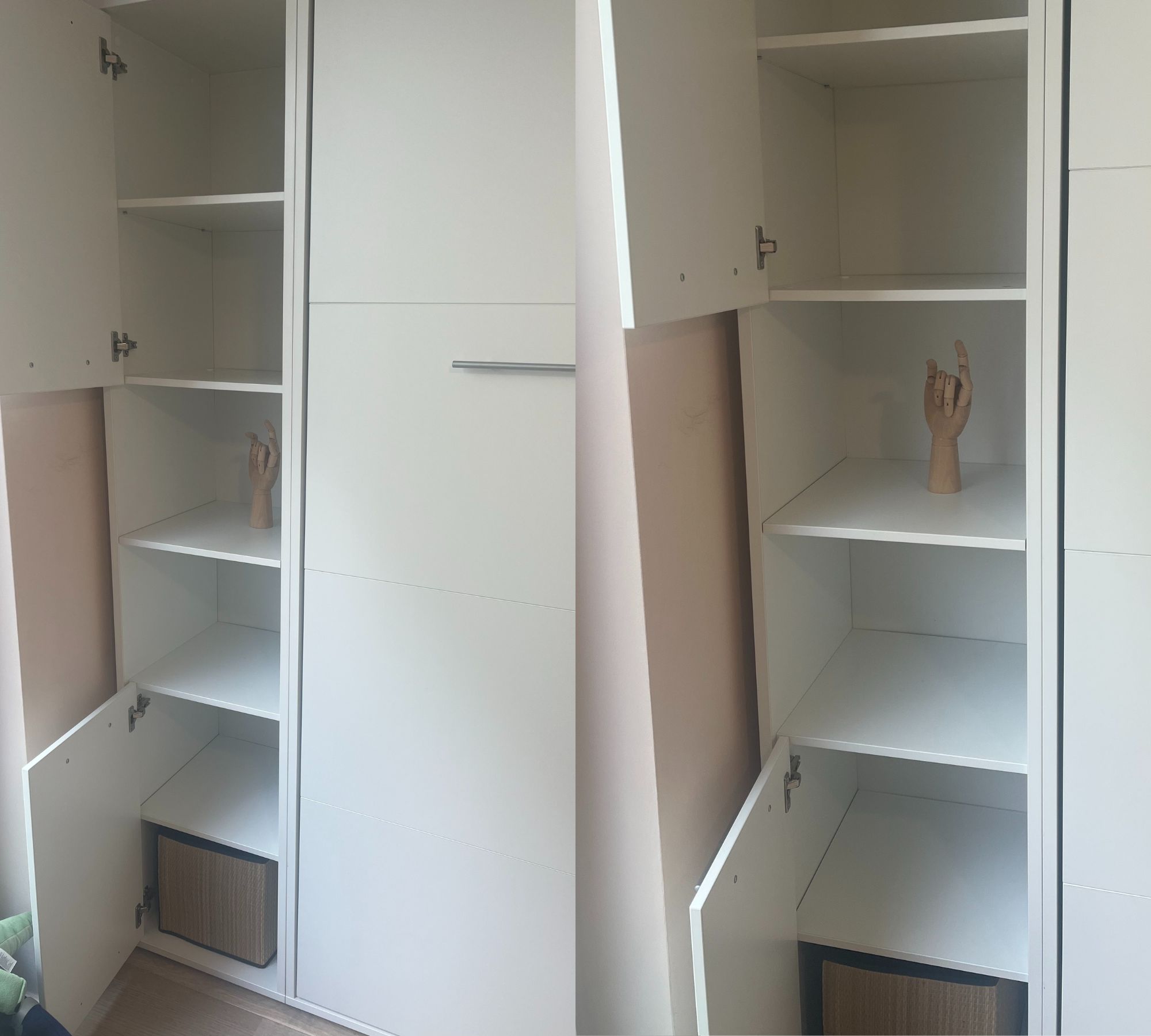 Schrankbett Holz Weiß 