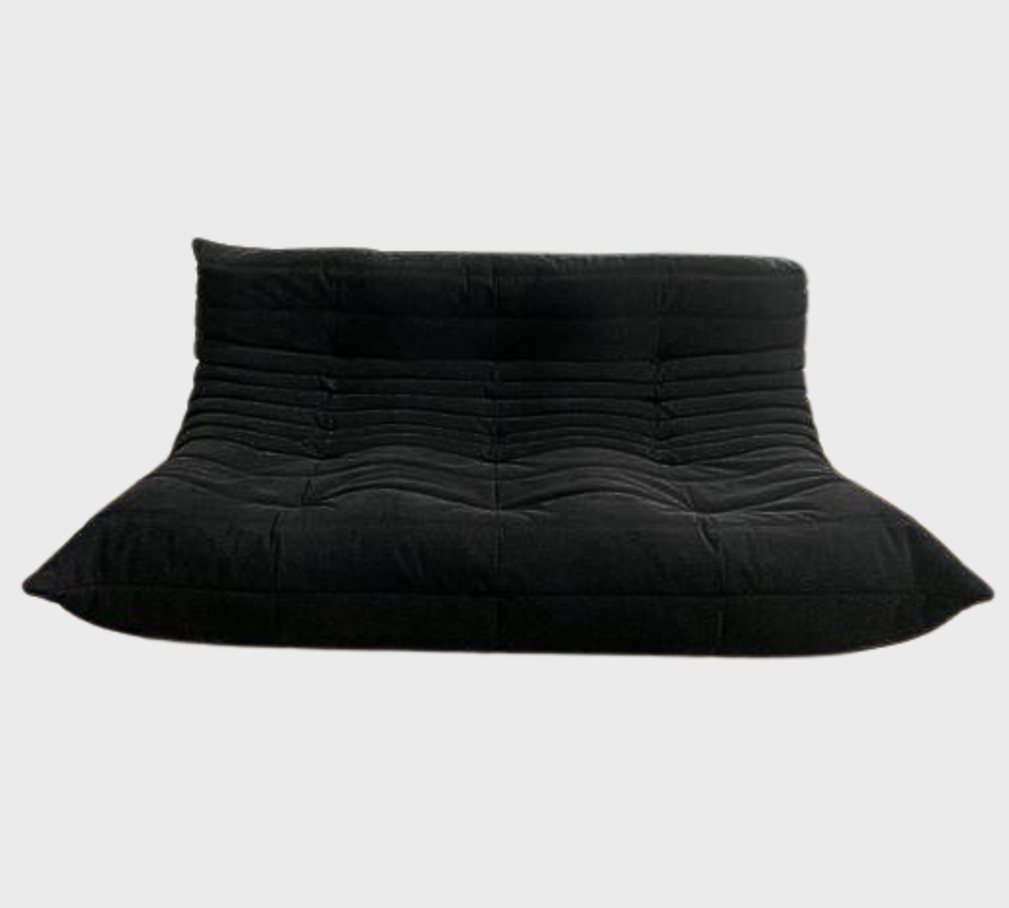 Togo Sofa 3-Sitzer Alcantara-Stoff Schwarz