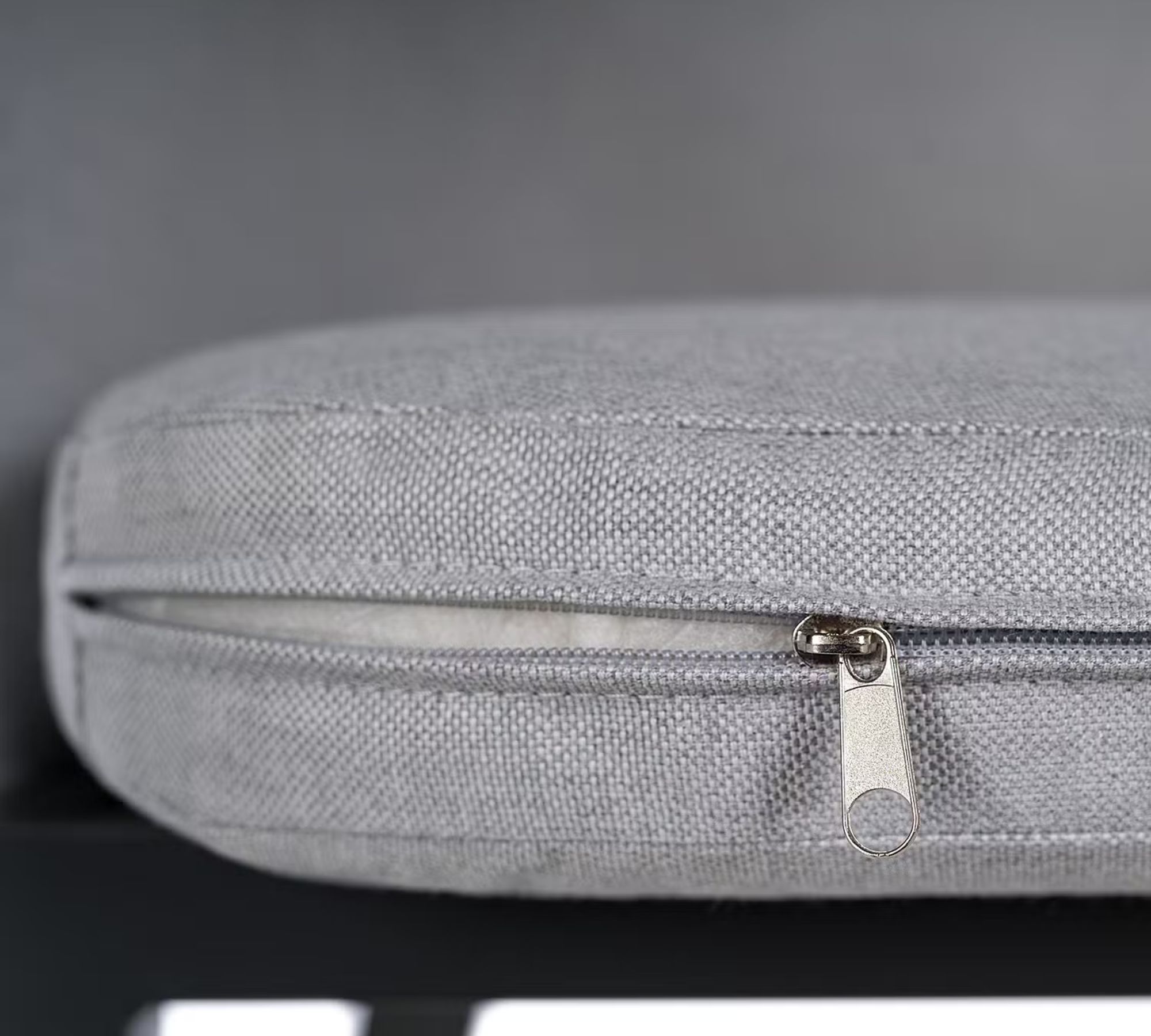 2x Garden cushion chair aluminum powder-coated light grey