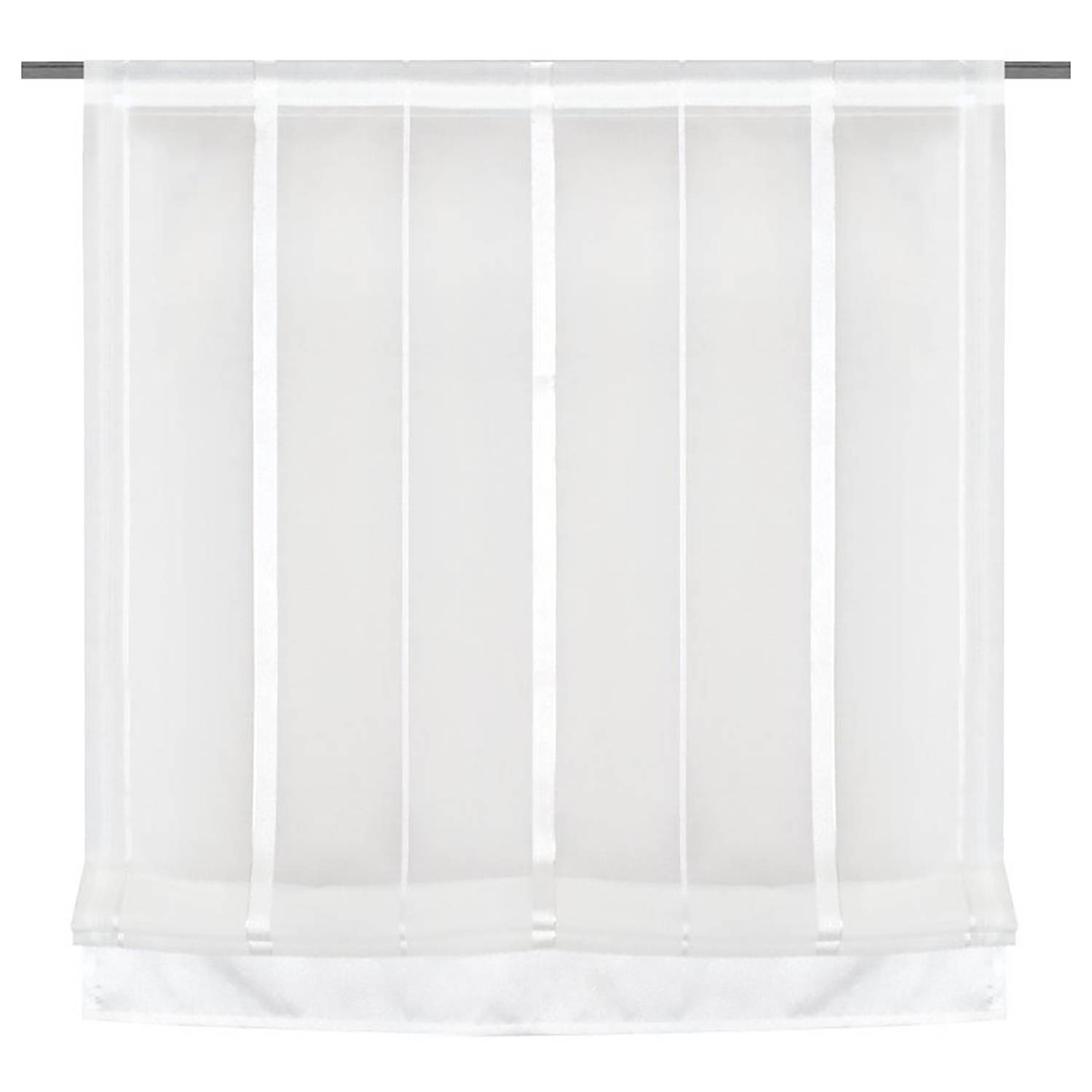 Raffrollo Elis Polyester Weiß 140 x 140 cm