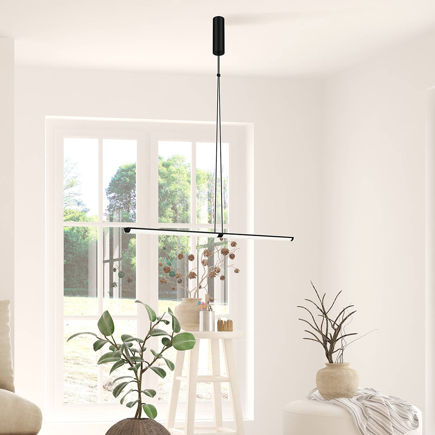 1-Flammig Supersymmetry LED-Pendelleuchte Glas Aluminium