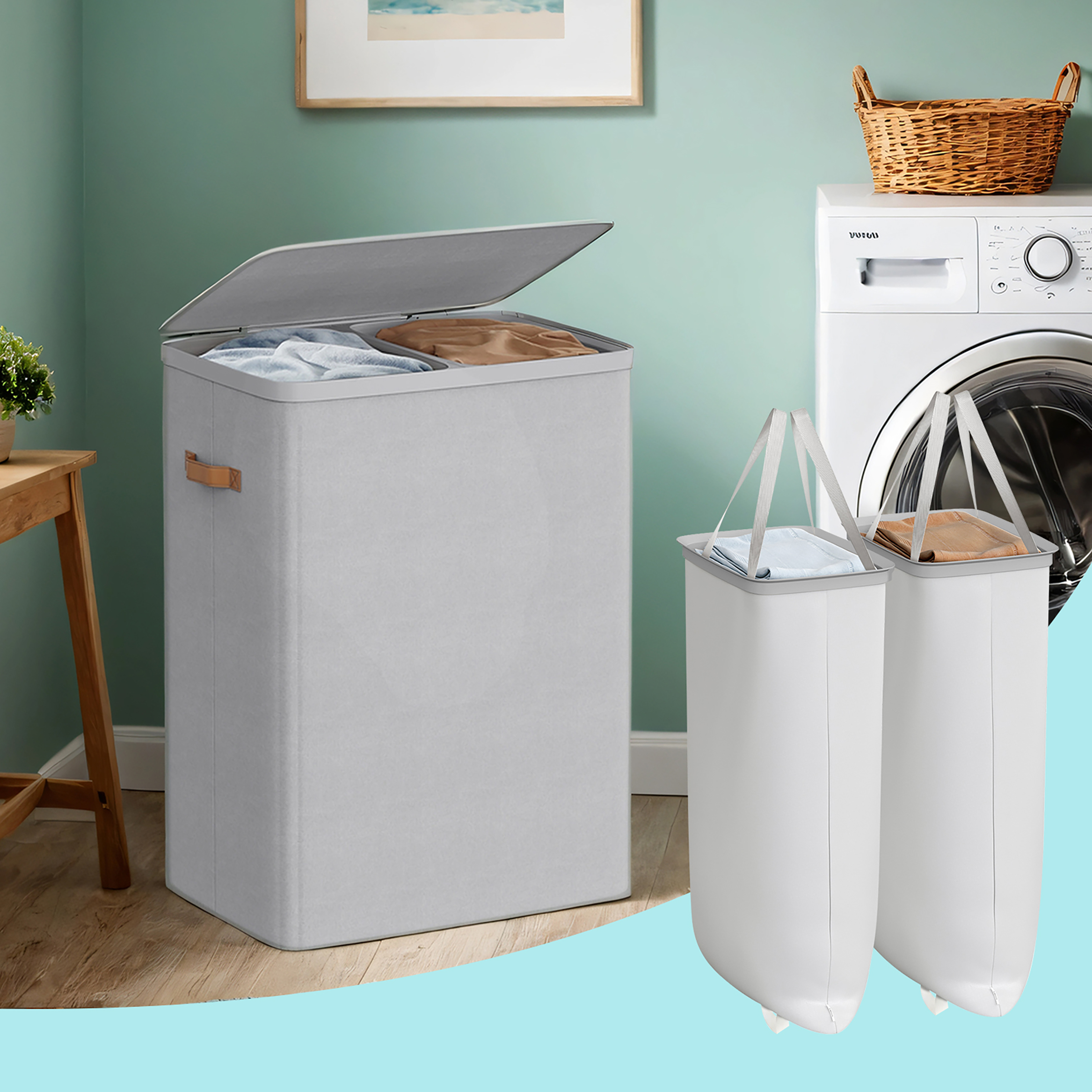 Beola Laundry Basket Polypropylene Grey