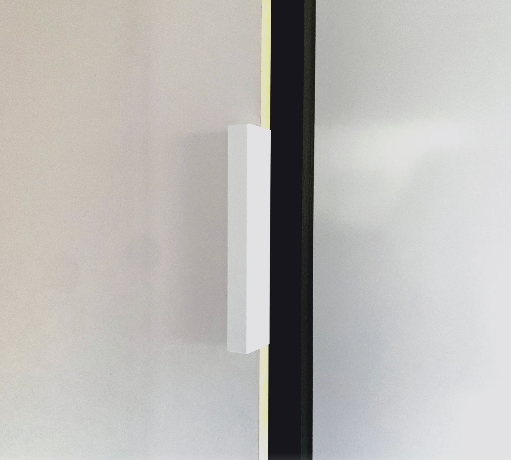 02 Door handle Steel Powder-coated White