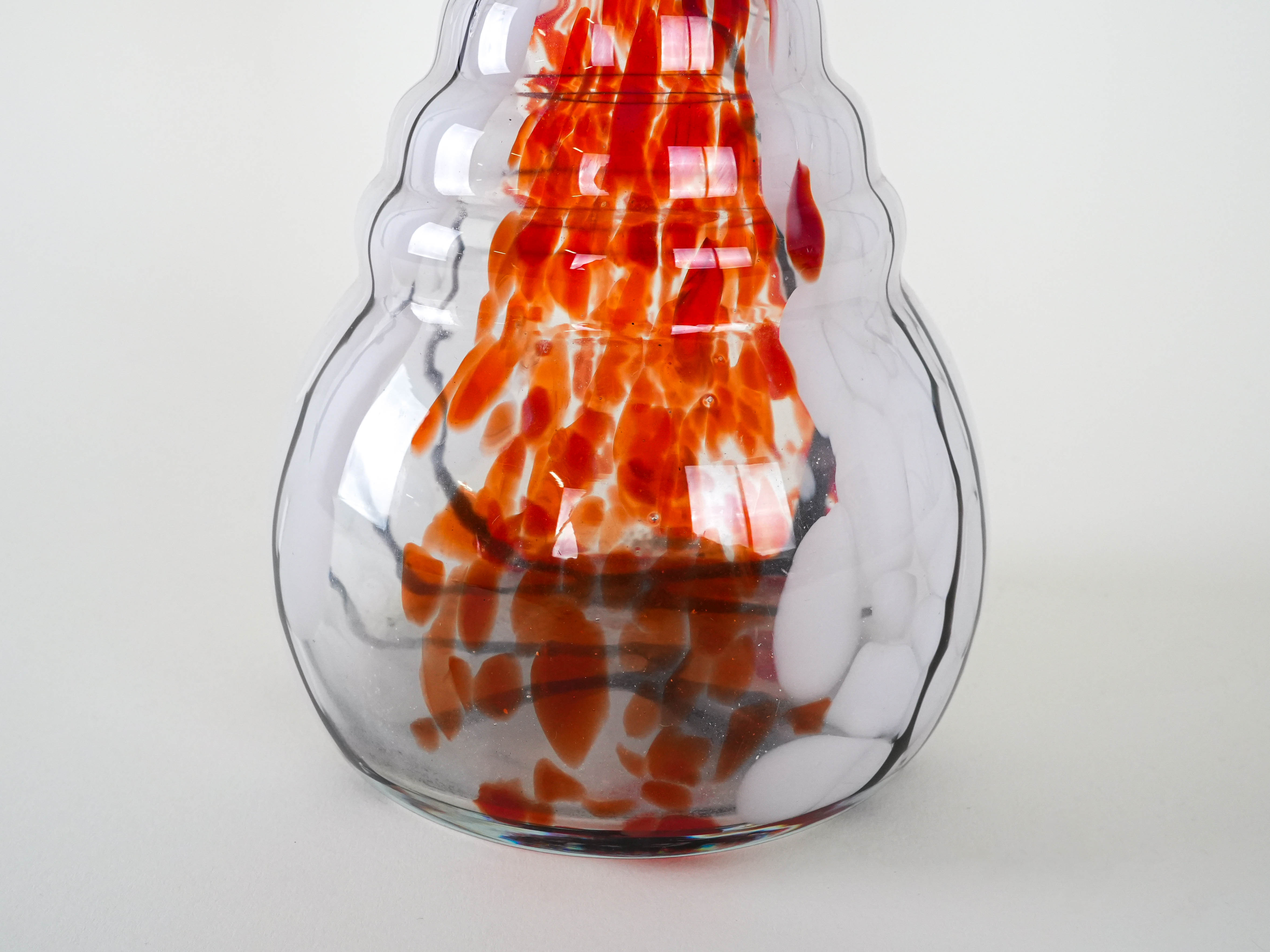 Glass vase Red