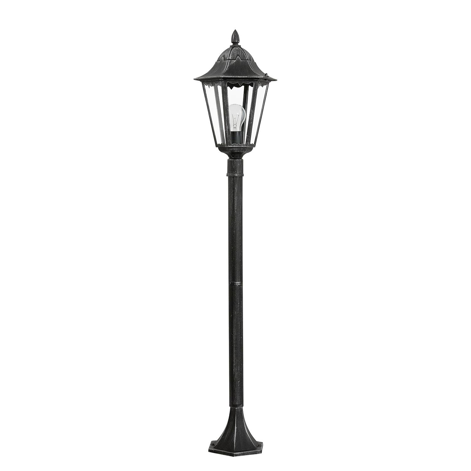 Laterne Navedo I Glas / Aluminium 1-flammig Schwarz