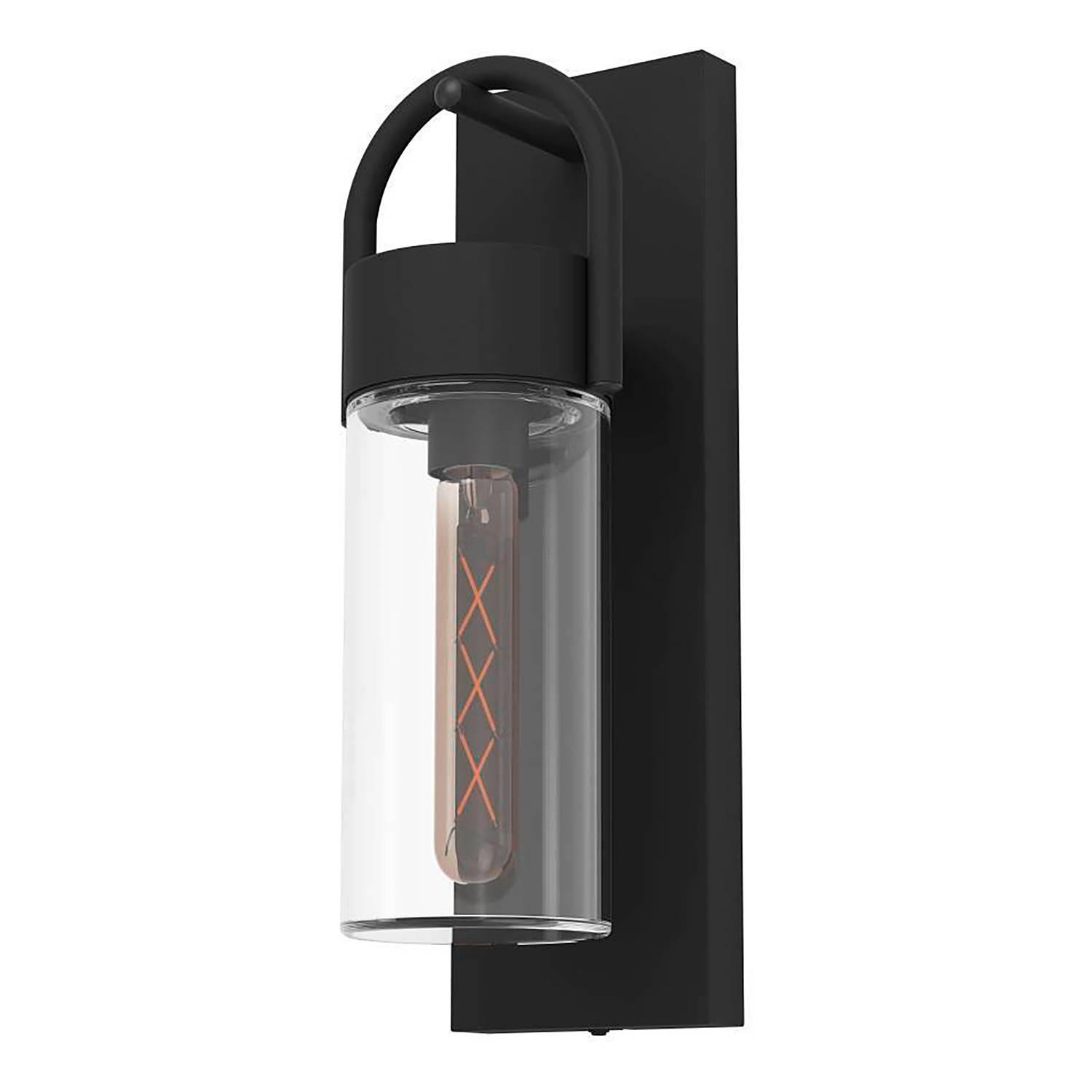 Wandleuchte Carraro Stahl Glas Schwarz